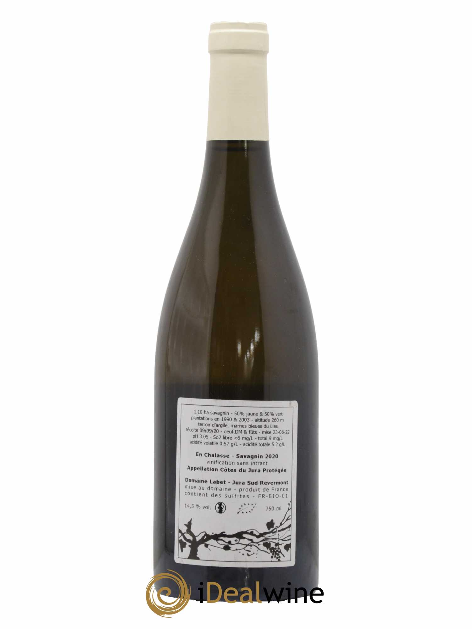 Côtes du Jura Fleur de Savagnin En Chalasse Romain - Julien  - Charline Labet 2020 - Lot de 1 bouteille - 1