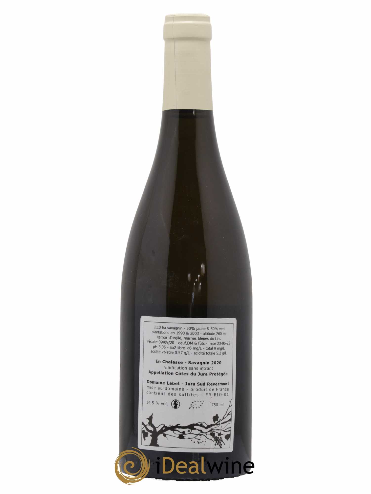 Côtes du Jura Fleur de Savagnin En Chalasse Romain - Julien - Charline Labet 2020 - Lot de 1 bouteille - 1