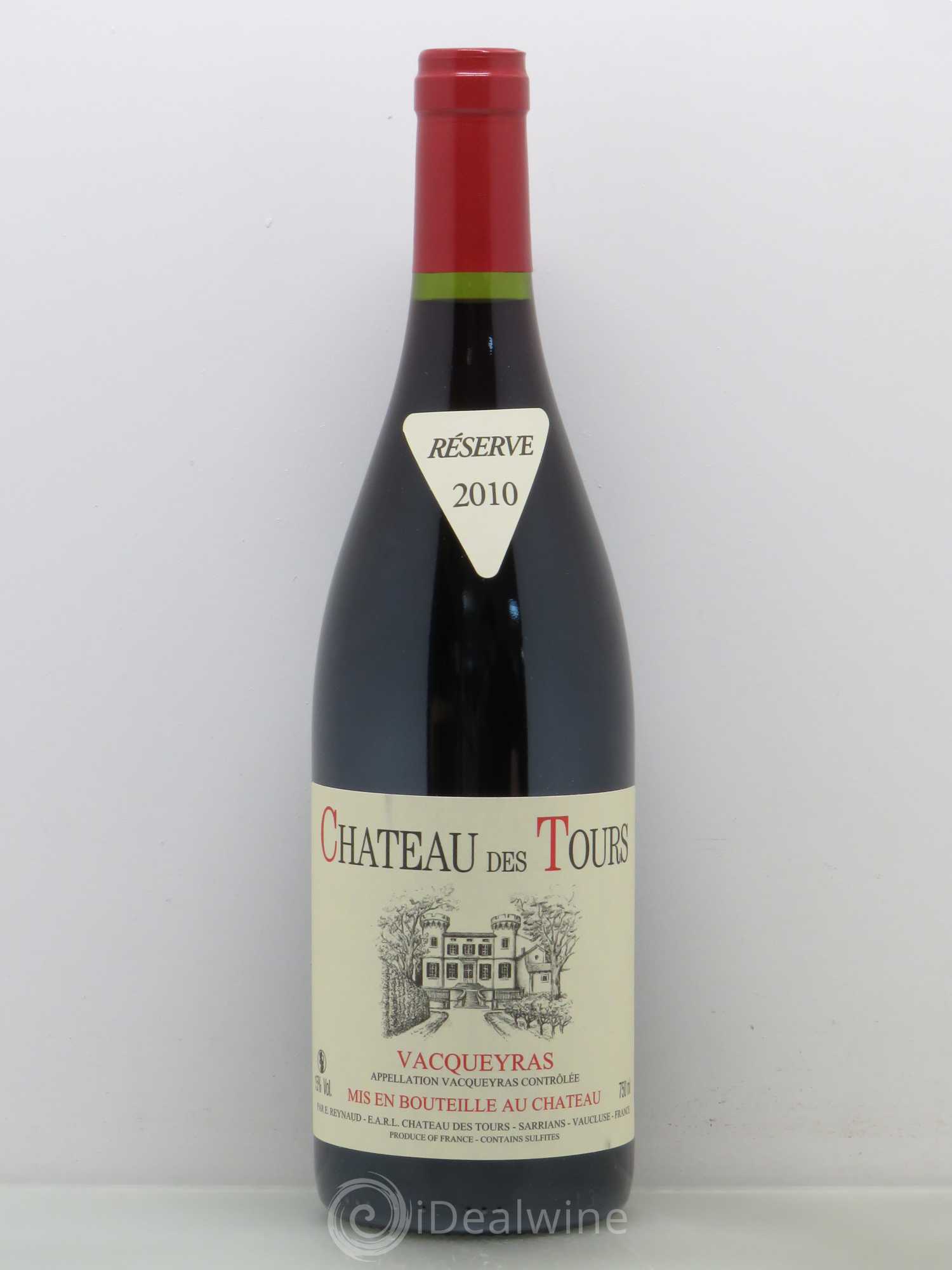 Vacqueyras Château des Tours Emmanuel Reynaud 2010 - Lot de 1 bouteille - 0