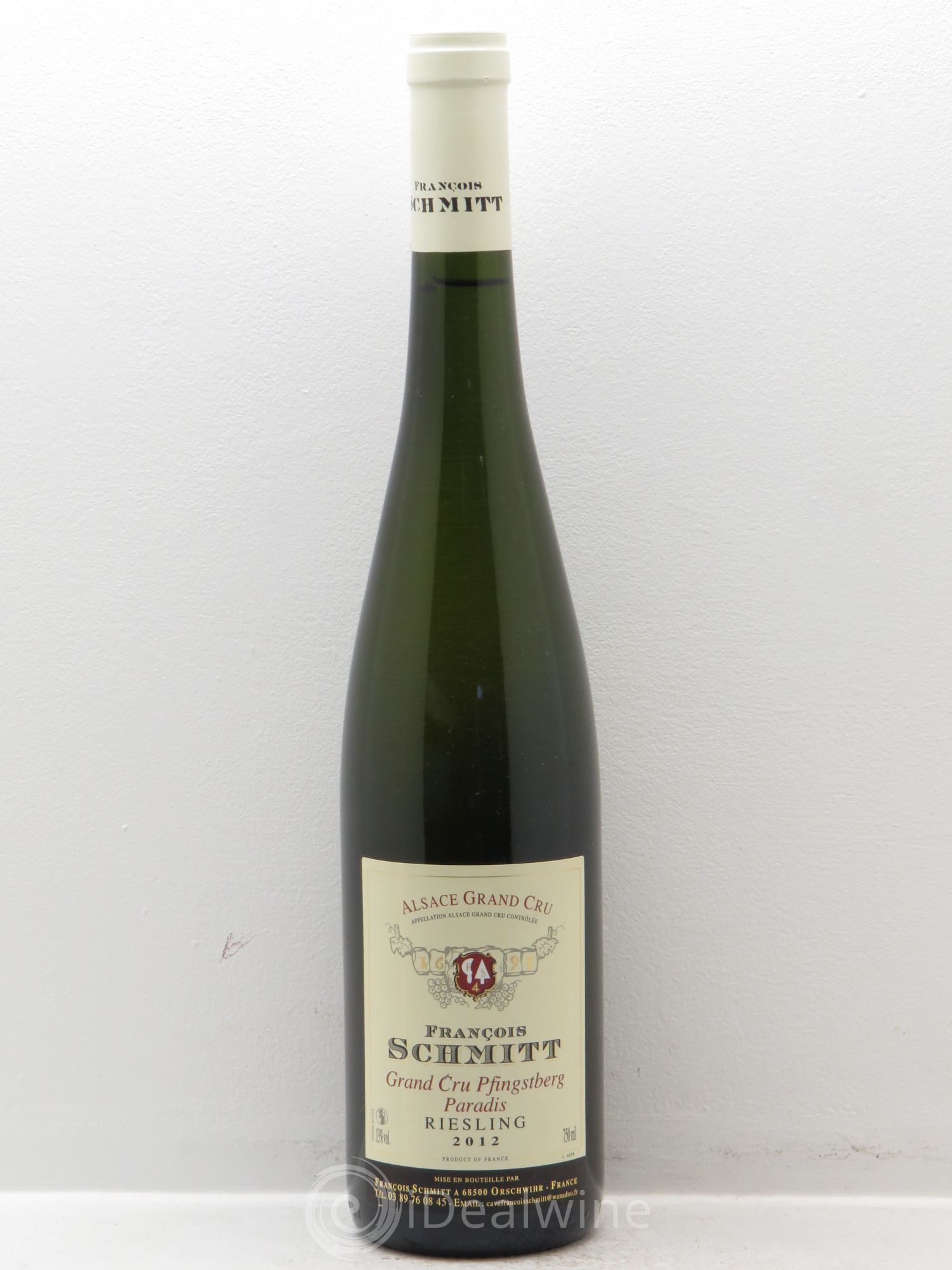 Alsace GC Pfingstberg Paradis François Schmitt 2012 - Posten von 1 Flasche - 0