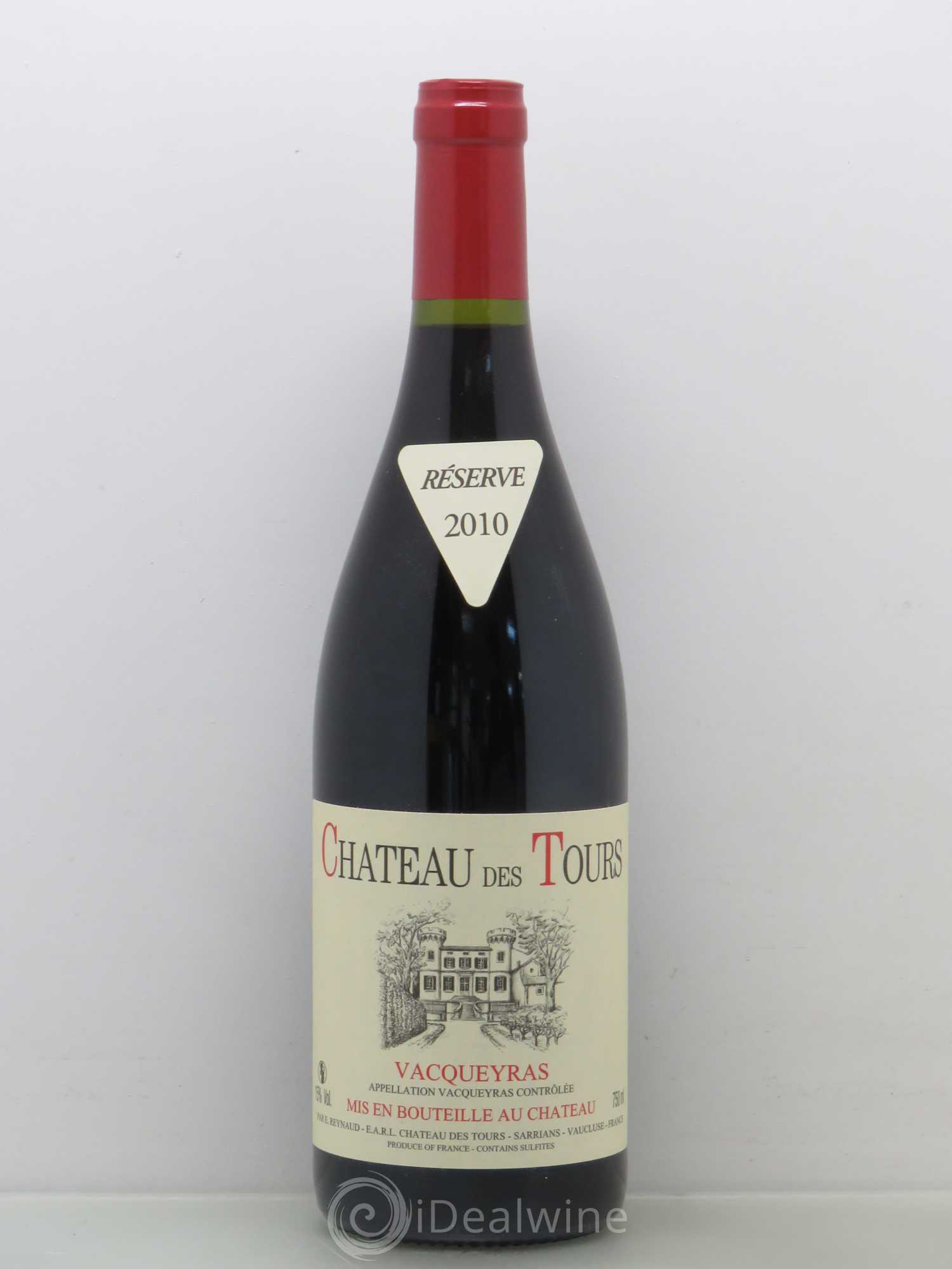 Vacqueyras Château des Tours Emmanuel Reynaud 2010 - Lot de 1 bouteille - 0