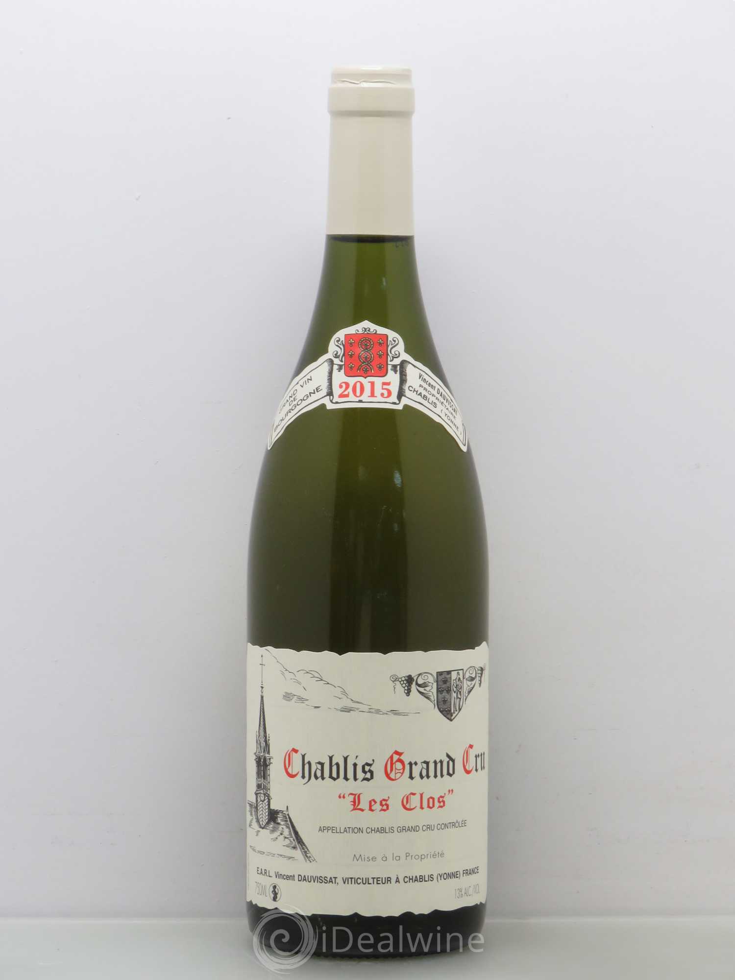 Chablis Grand Cru Les Clos Vincent Dauvissat (Domaine) 2015 - Lot de 1 bouteille - 0