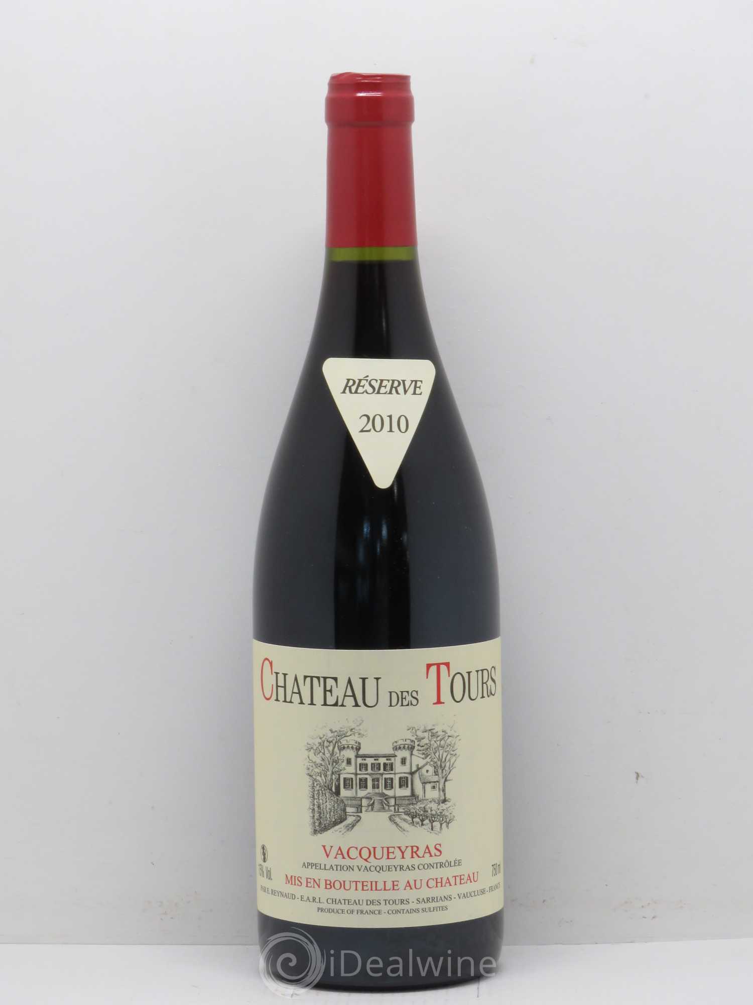 Vacqueyras Château des Tours Emmanuel Reynaud 2010 - Lot de 1 bouteille - 0