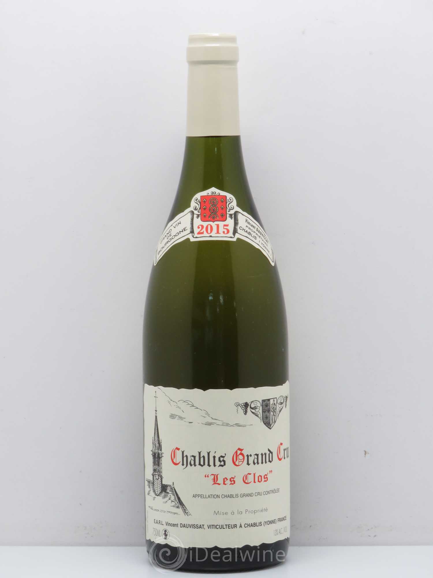 Chablis Grand Cru Les Clos Vincent Dauvissat (Domaine) 2015 - Lot de 1 bouteille - 0