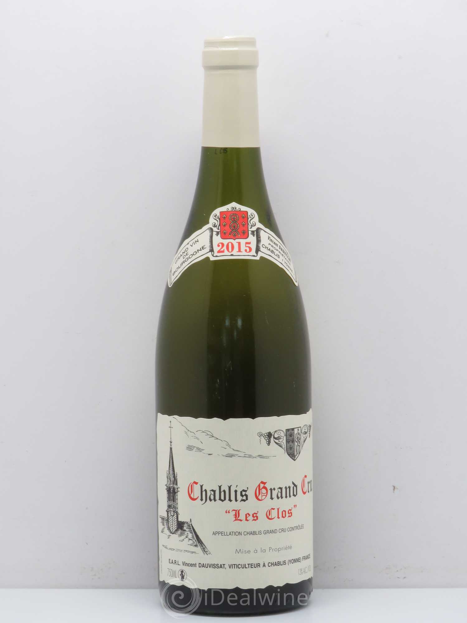Chablis Grand Cru Les Clos Vincent Dauvissat (Domaine) 2015 - Lot de 1 bouteille - 0