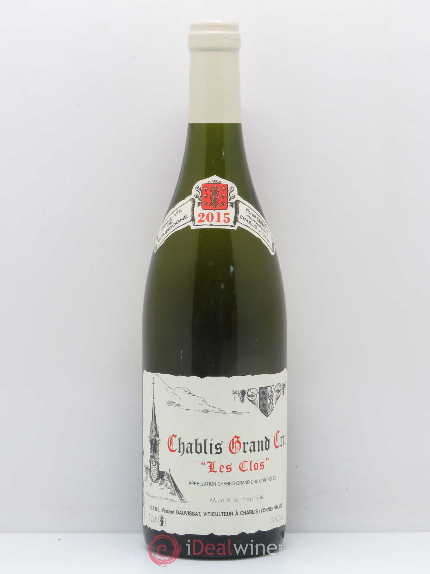 Chablis Grand Cru Les Clos Vincent Dauvissat (Domaine) 2015 - Lot de 1 bouteille - 0