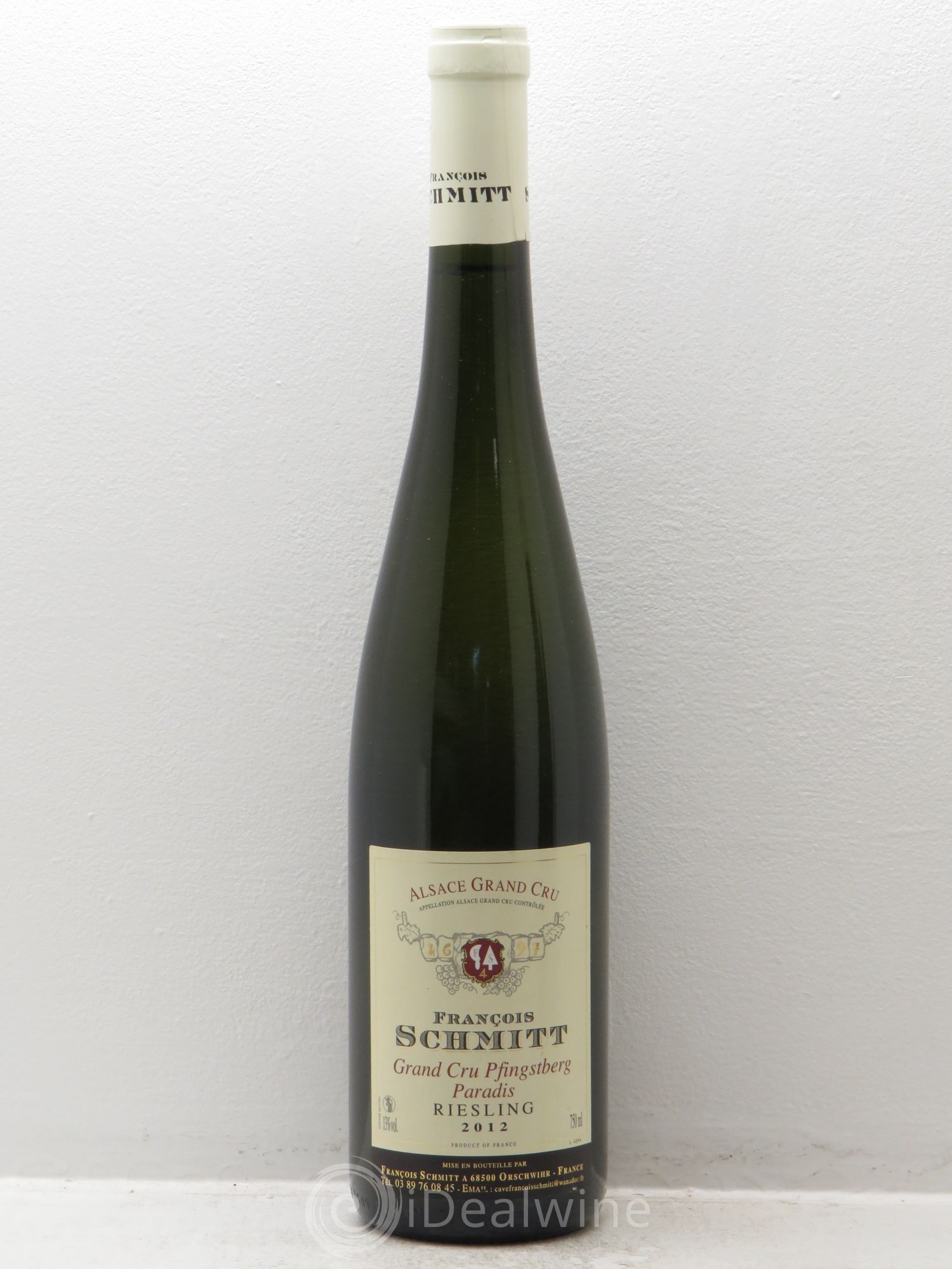 Alsace Grand Cru Pfingstberg Paradis F.Schmitt 2012 - Posten von 1 Flasche - 0