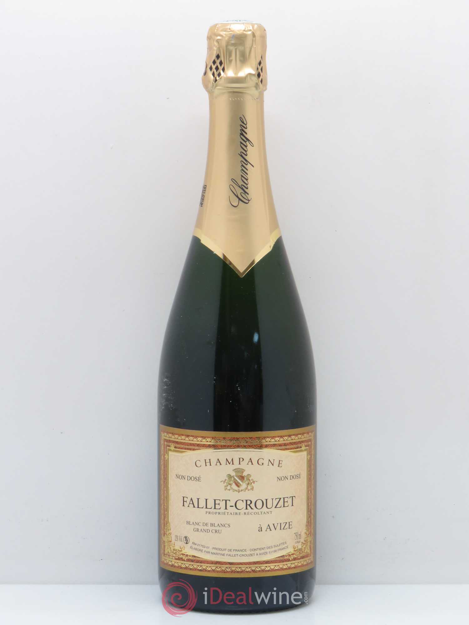 Champagne Blanc de blanc Non dosé Fallet Crouzet - Posten von 1 Flasche - 0