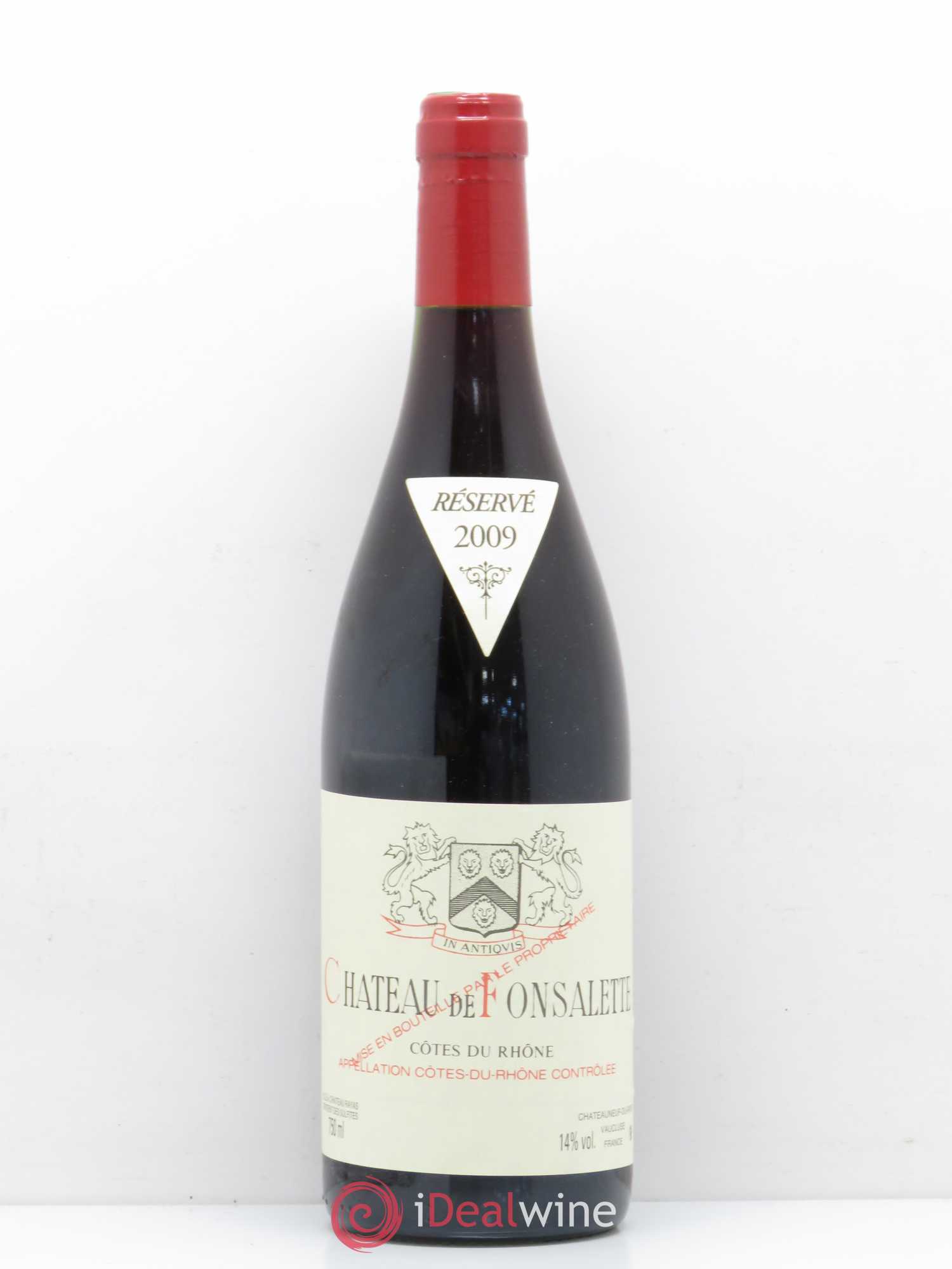 Côtes-du-Rhône Château de Fonsalette Emmanuel Reynaud 2009 - Lot de 1 bouteille - 0