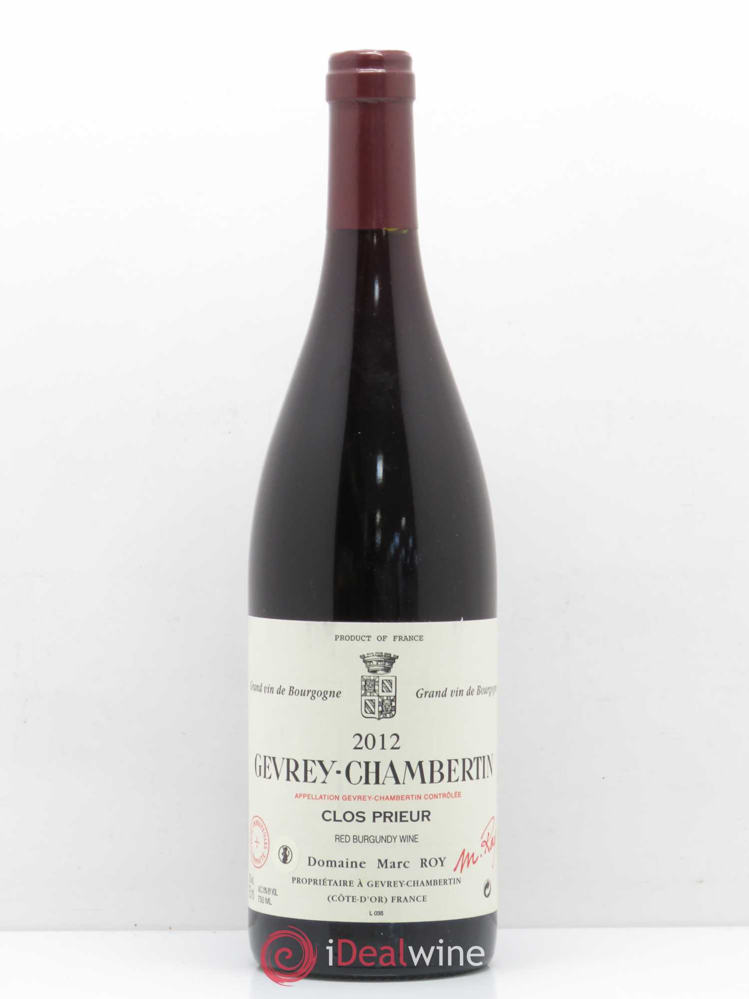 Gevrey-Chambertin Clos Prieur Marc Roy 2012 - Posten von 1 Flasche - 0