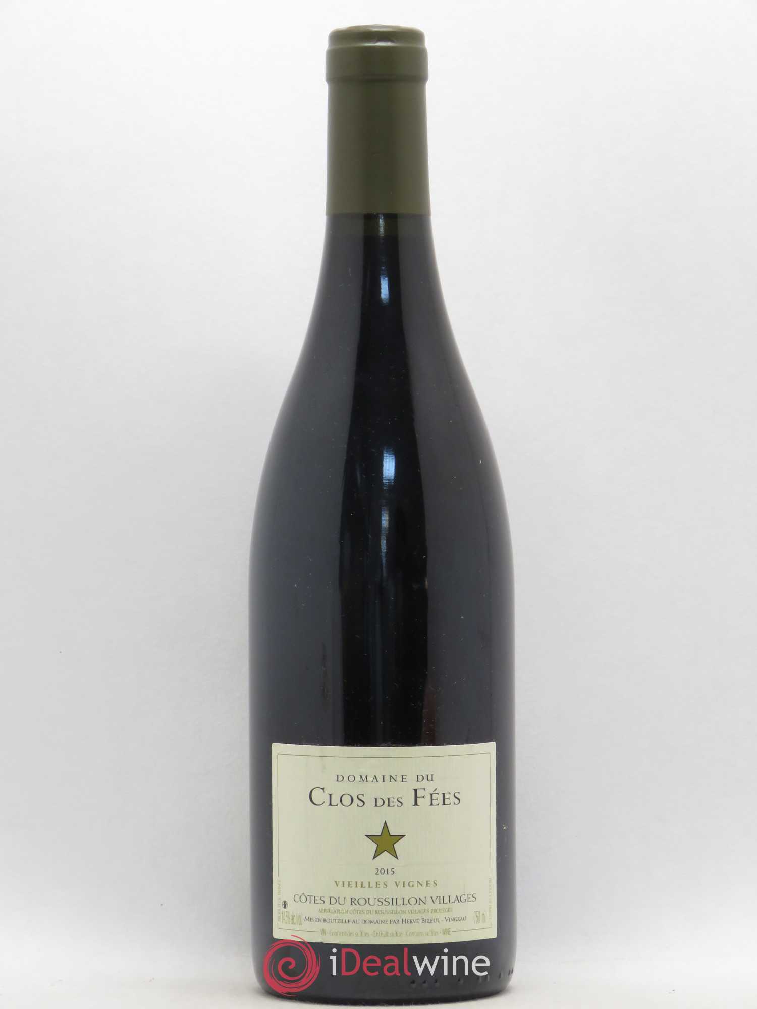 Côtes du Roussillon Villages Clos des Fées Vieilles vignes Hervé Bizeul 2015 - Lot de 1 bouteille - 0