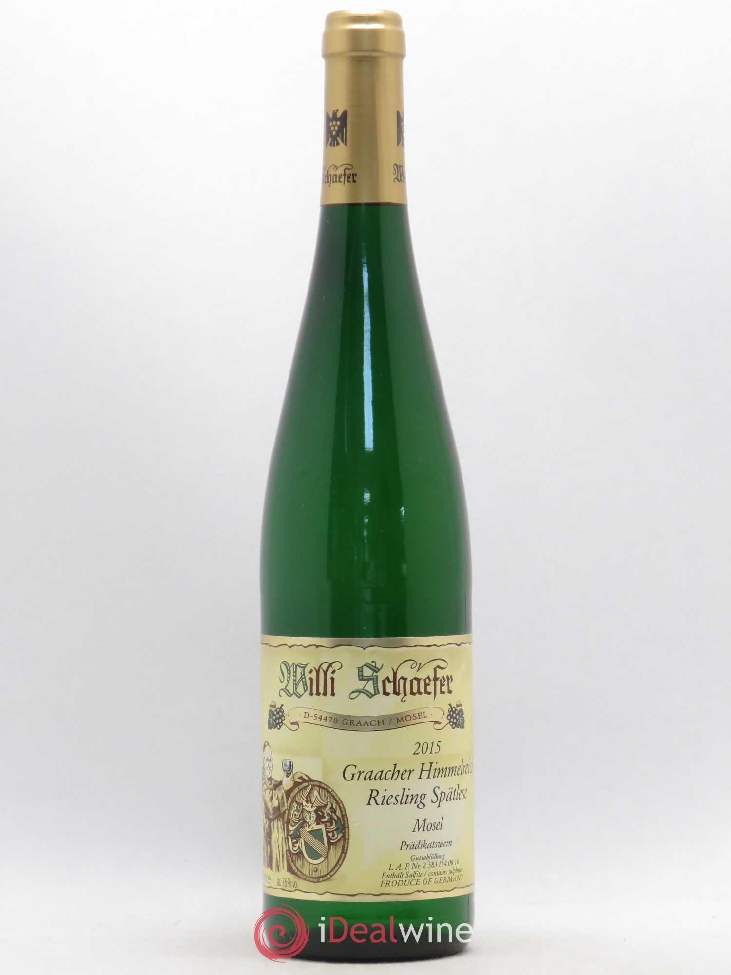 Riesling Willi Schaefer Graacher Himmelreich Spatlese 2015 - Lot de 1 bouteille - 0