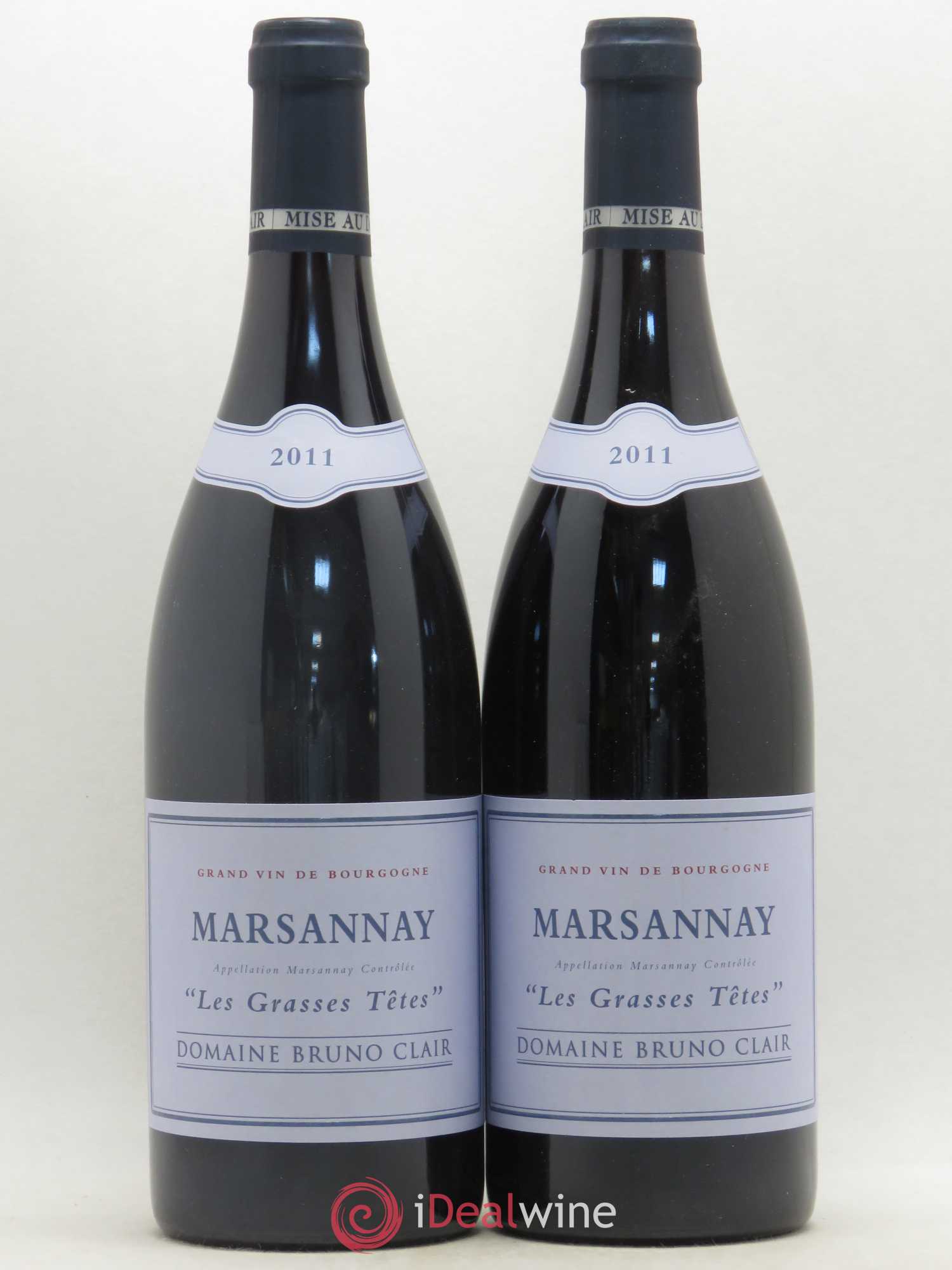 Marsannay Les Grasses Tetes Bruno Clair (Domaine) 2011 - Lot de 2 bouteilles - 0