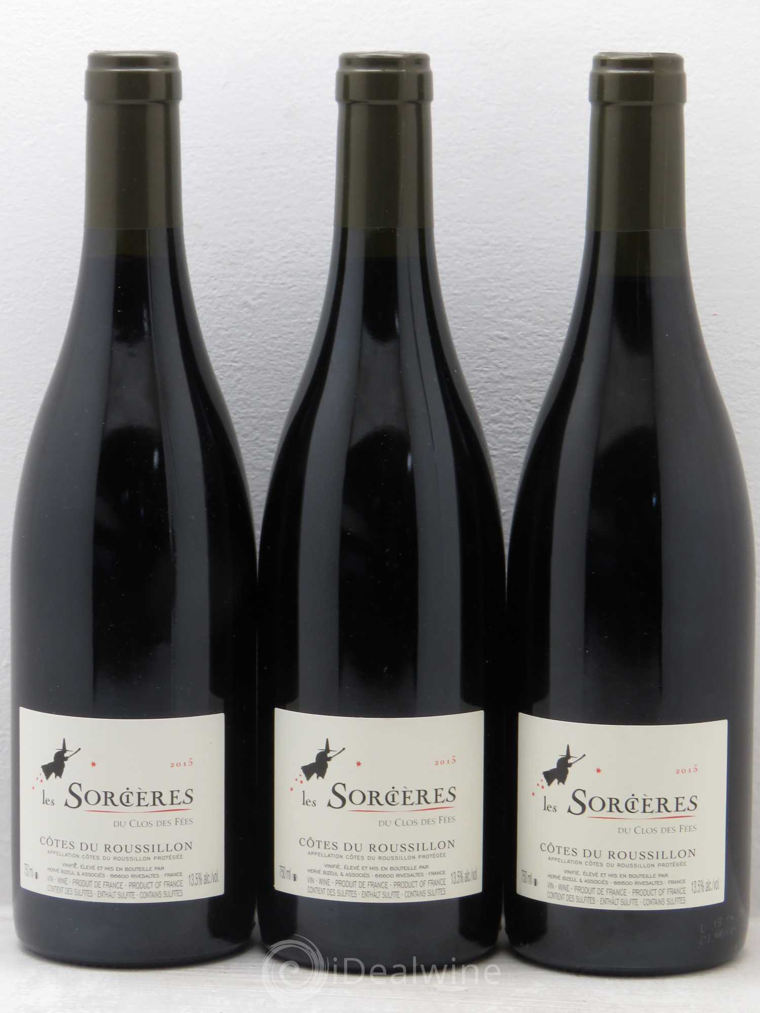 Côtes du Roussillon Clos des Fées Les Sorcières Hervé Bizeul 2015 - Lot de 3 bouteilles - 0