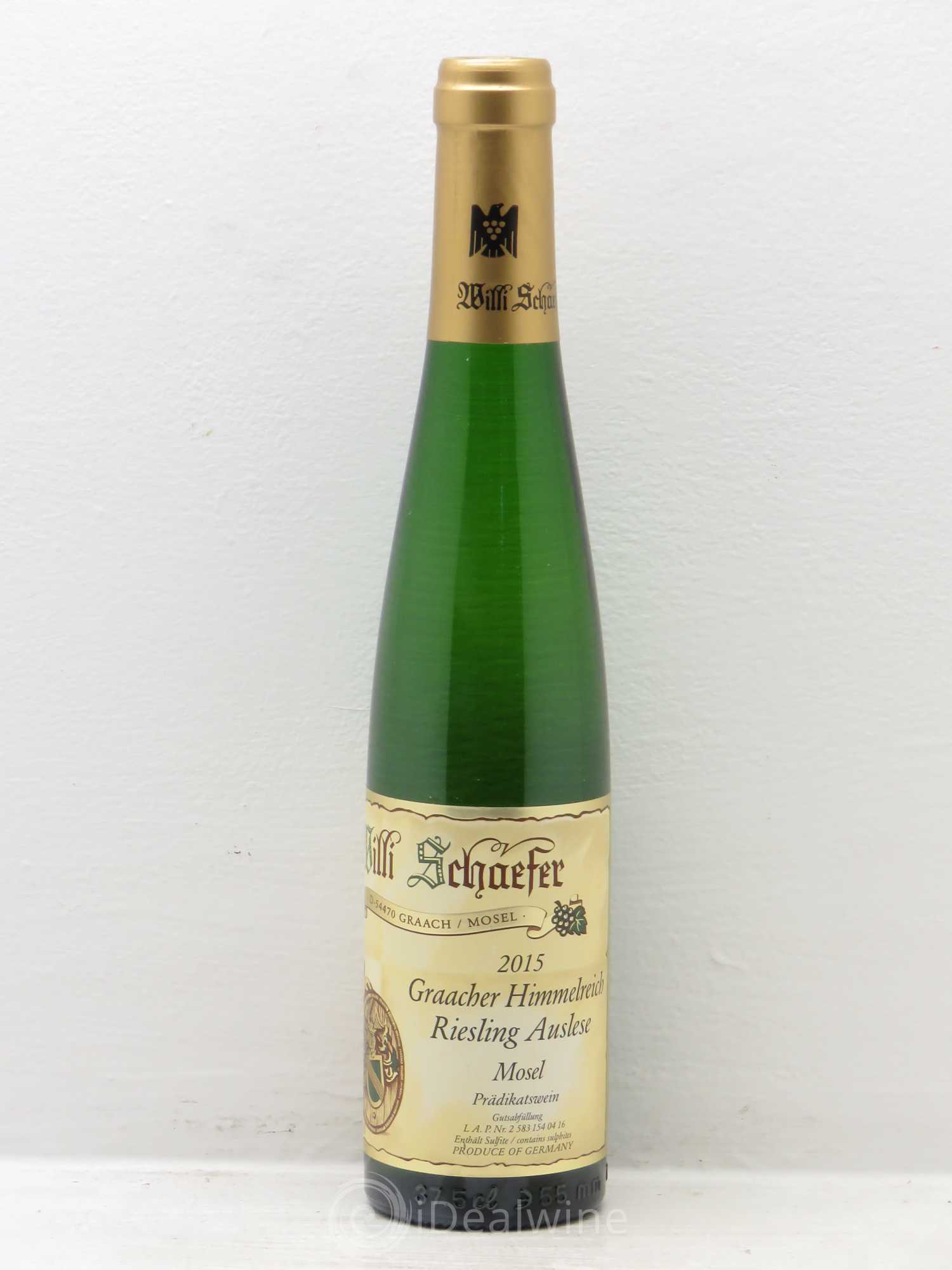 Riesling Ausleses Graacher Himmelreich Willo Schaefer Gold Capsule 2015 - Posten von 1 Demi-Flasche - 0