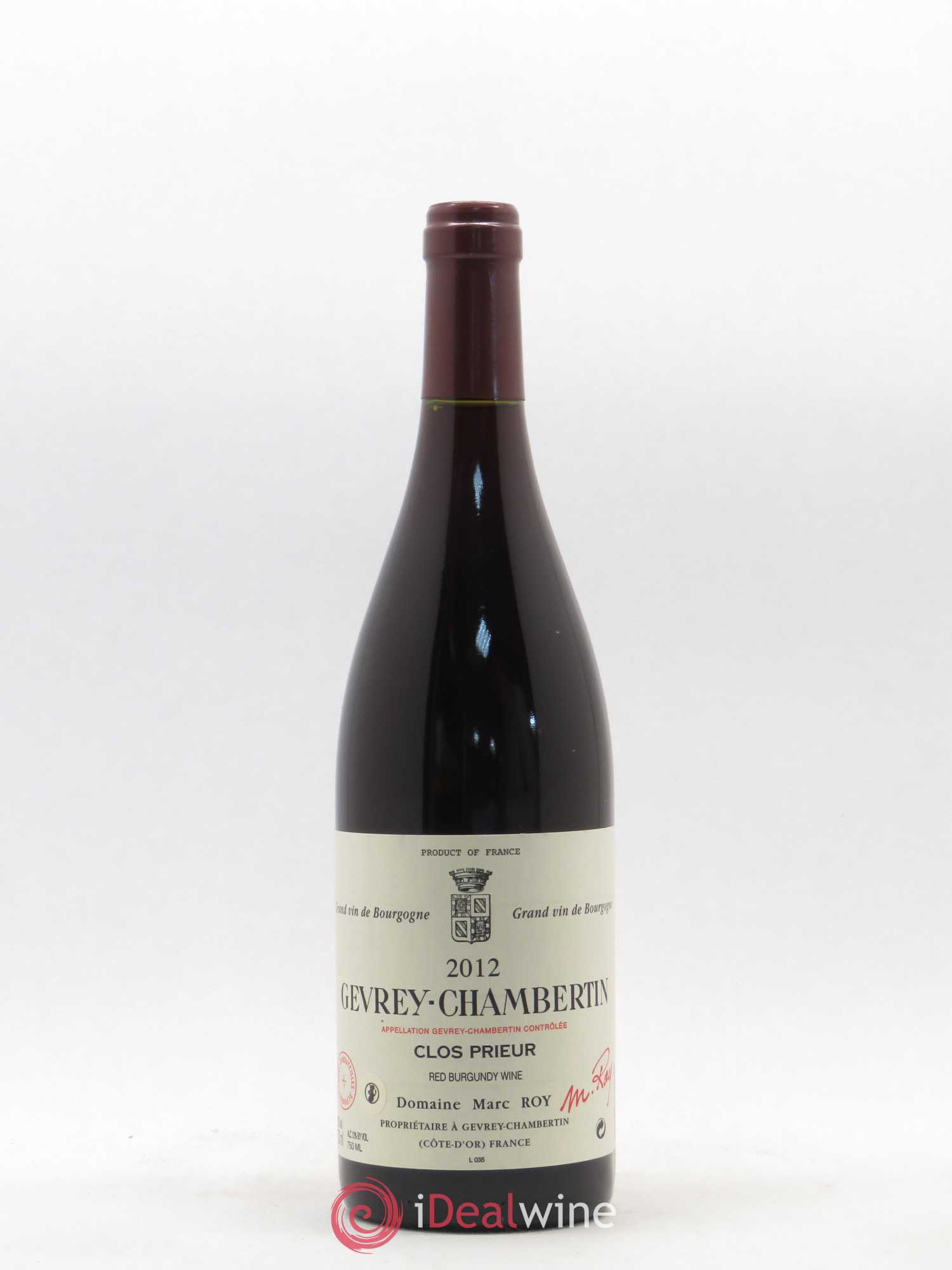 Gevrey-Chambertin Clos Prieur Marc Roy 2012 - Posten von 1 Flasche - 0
