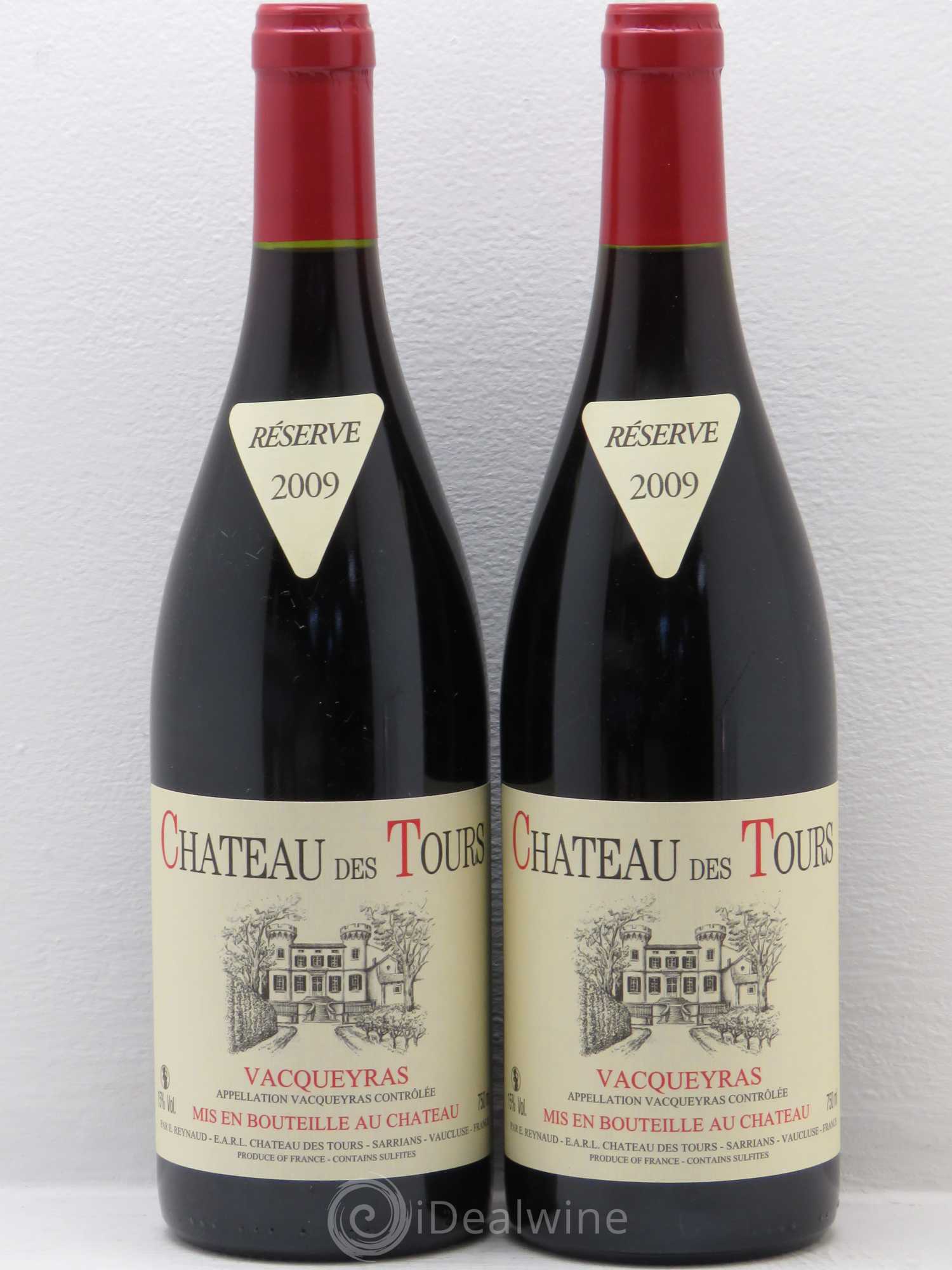 Vacqueyras Château des Tours Emmanuel Reynaud 2009 - Lot de 2 bouteilles - 0