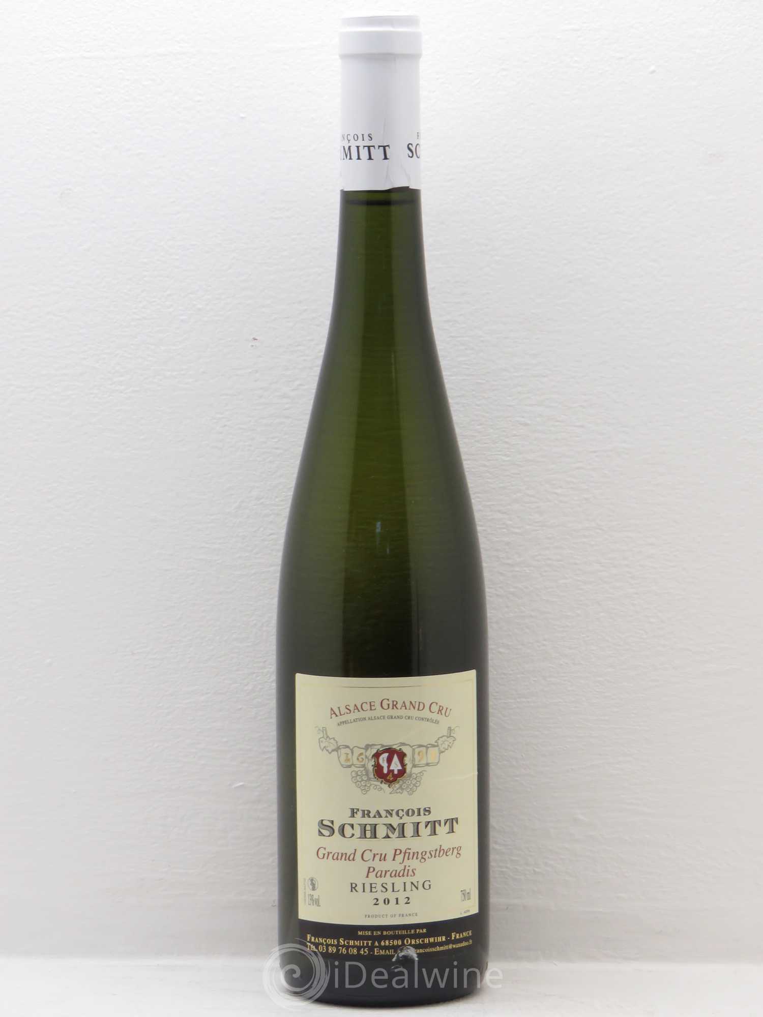 Riesling Grand Cru Paradis - François Schmitt 2012 - Posten von 1 Flasche - 0