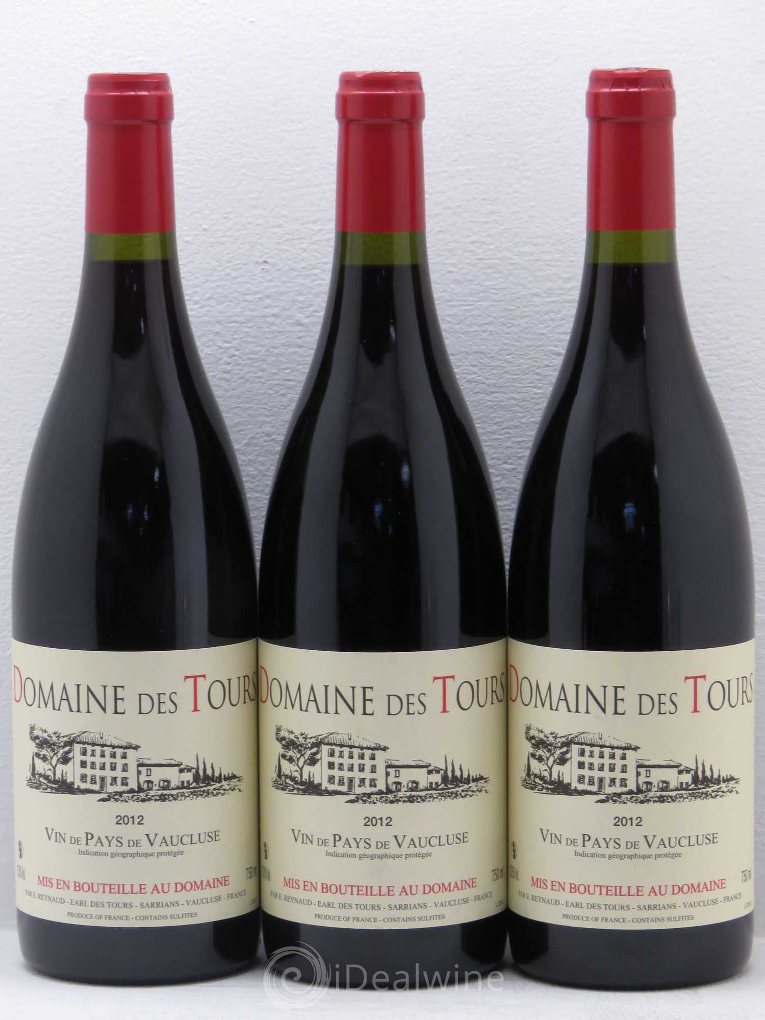 Vaucluse (Vin de Pays de Vaucluse) Domaine des Tours Emmanuel Reynaud 2012 - Lot de 3 bouteilles - 0