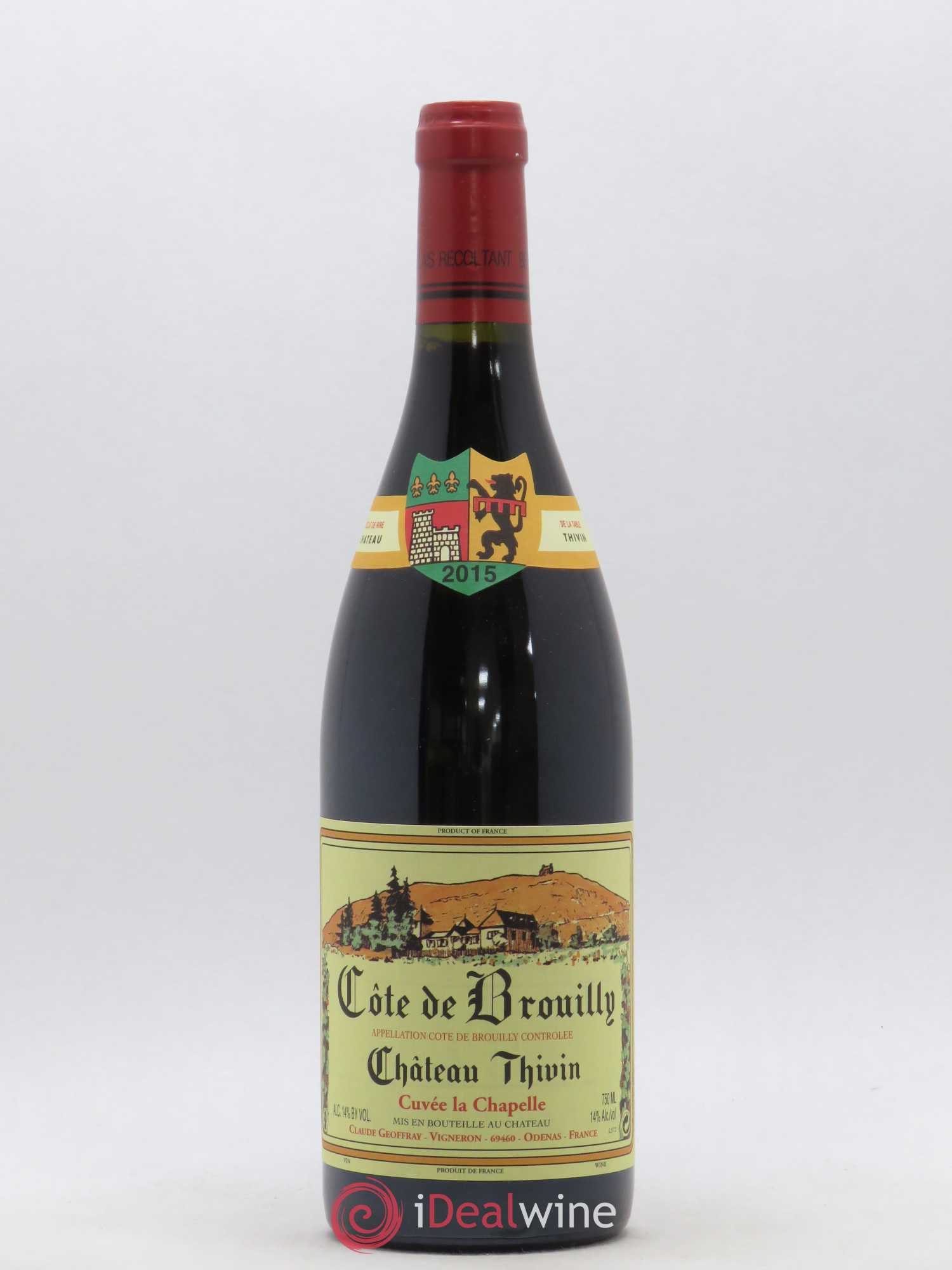 Côte de Brouilly Cuvée La Chapelle Château Thivin 2015 - Lot de 1 bouteille - 0