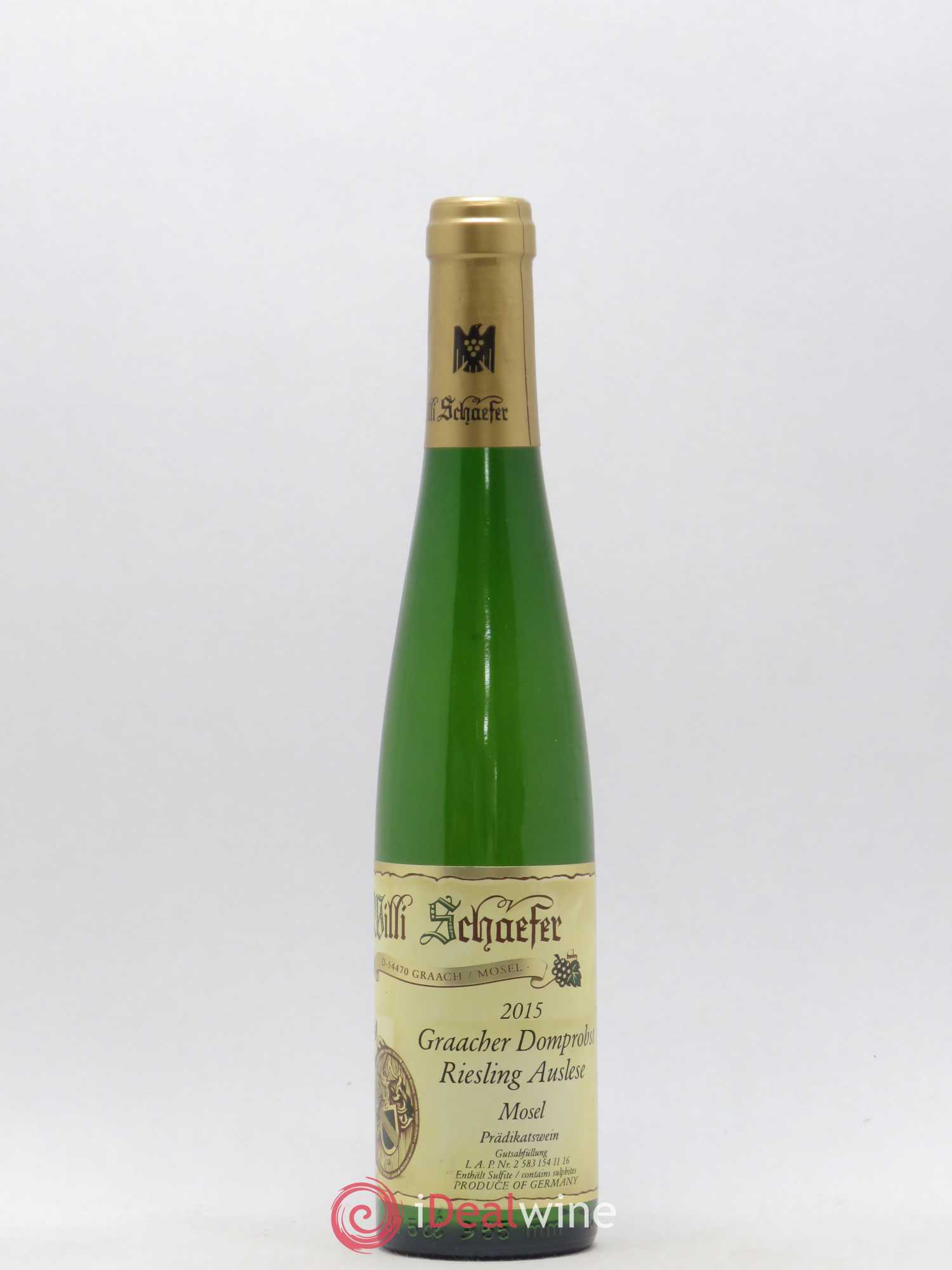 Riesling Graacher Domprost Auslese Willi schaefer 2015 - Posten von 1 Demi-Flasche - 0