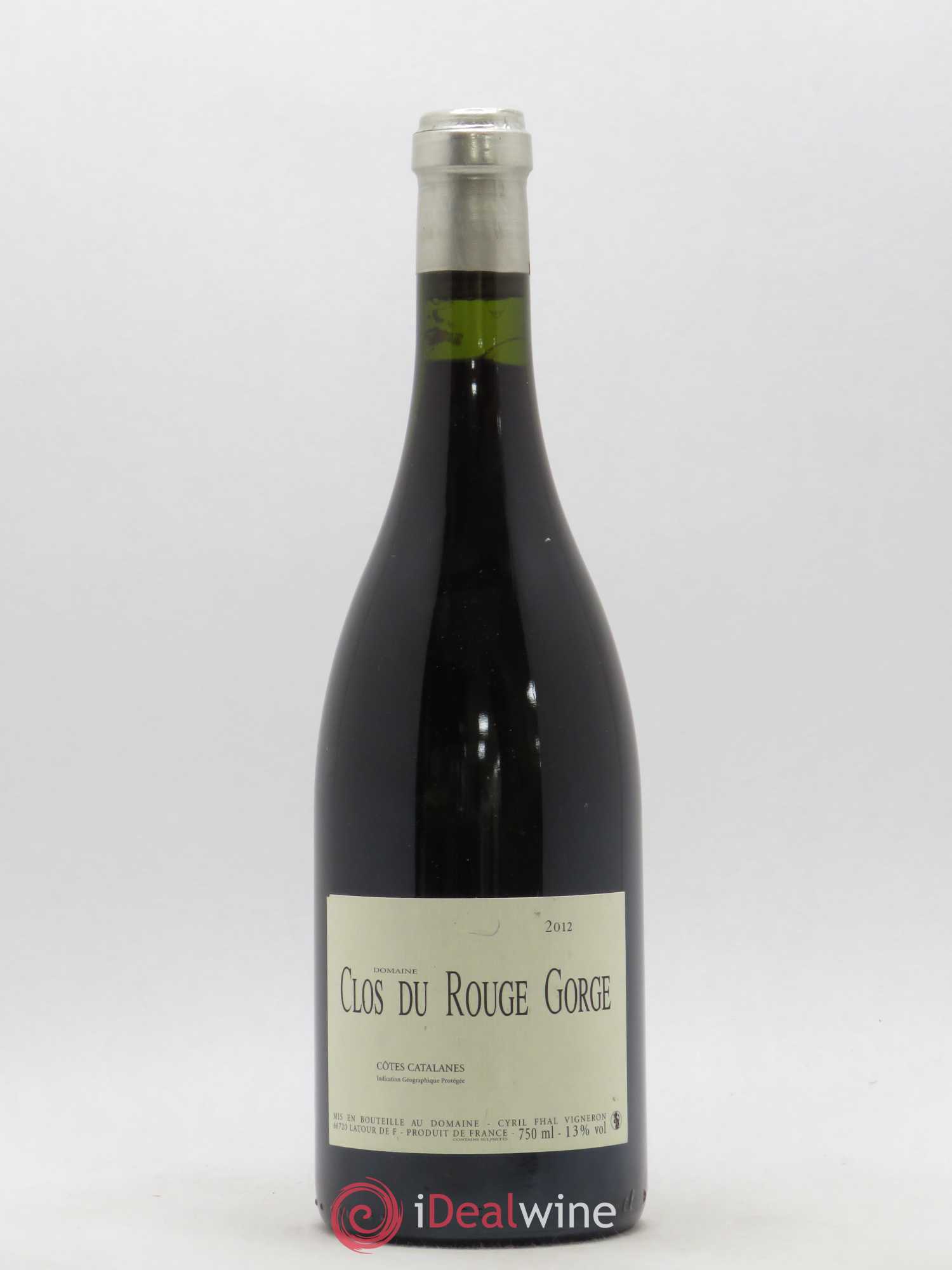 Côtes Catalanes Clos du Rouge Gorge Vieilles Vignes Cyril Fhal 2012 - Lot de 1 bouteille - 0
