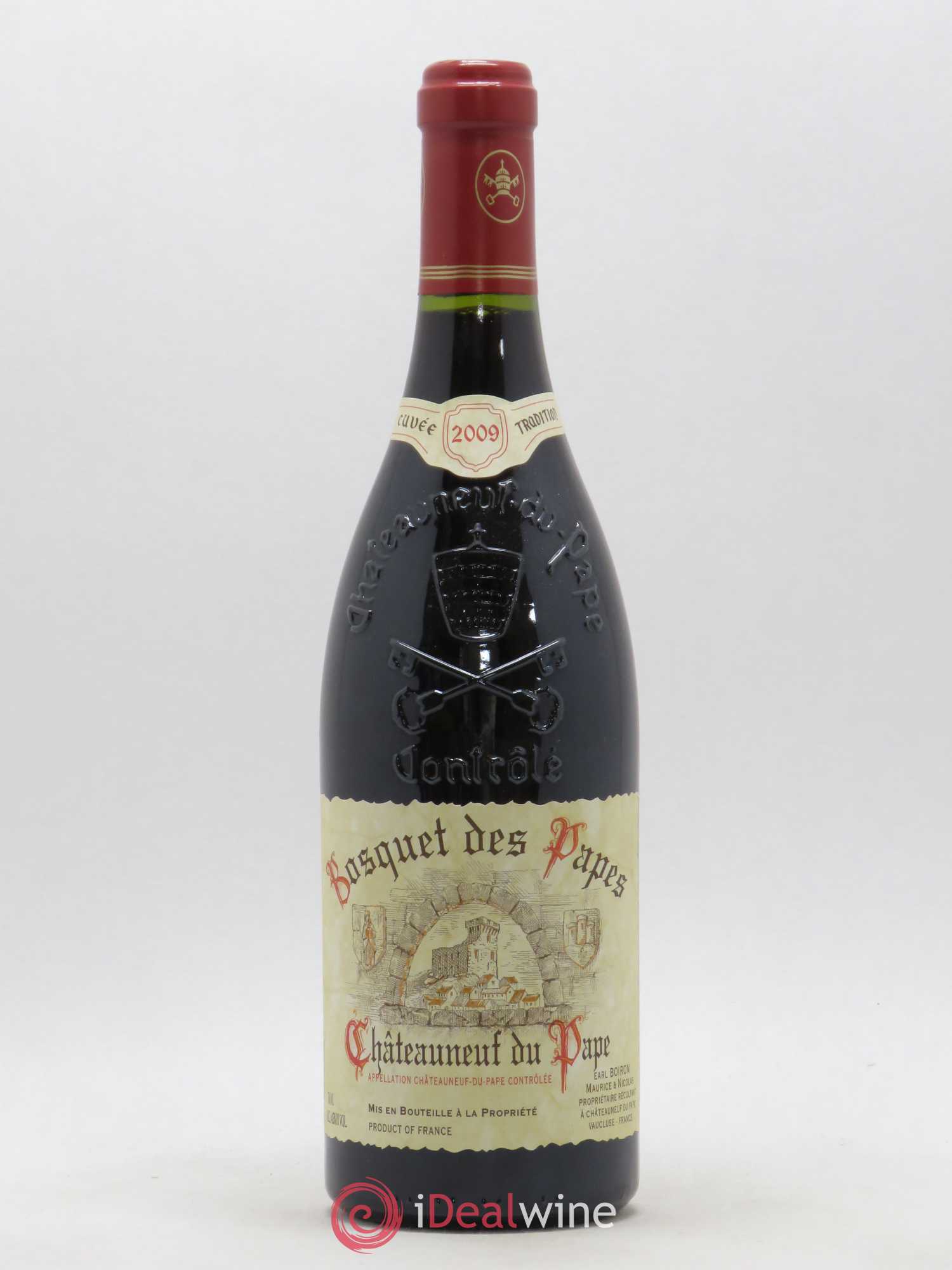 Châteauneuf-du-Pape Bosquet des Papes Chante Le Merle Vieilles Vignes Famille Boiron Cuvée Tradition 2009 - Lot de 1 bouteille - 0