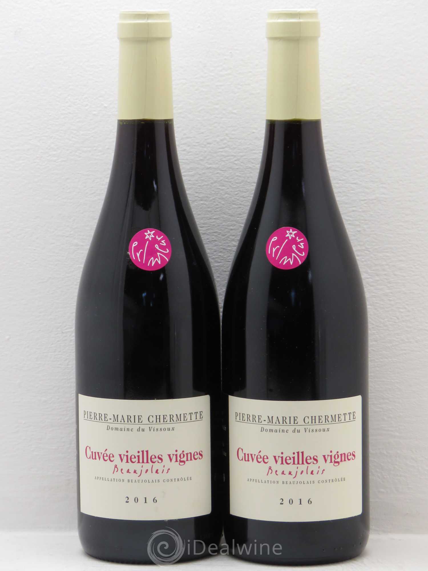 Beaujolais Vieilles Vignes - Domaine Vissoux - Chermette (sans prix de réserve) 2016 - Posten von 2 Flaschen - 0