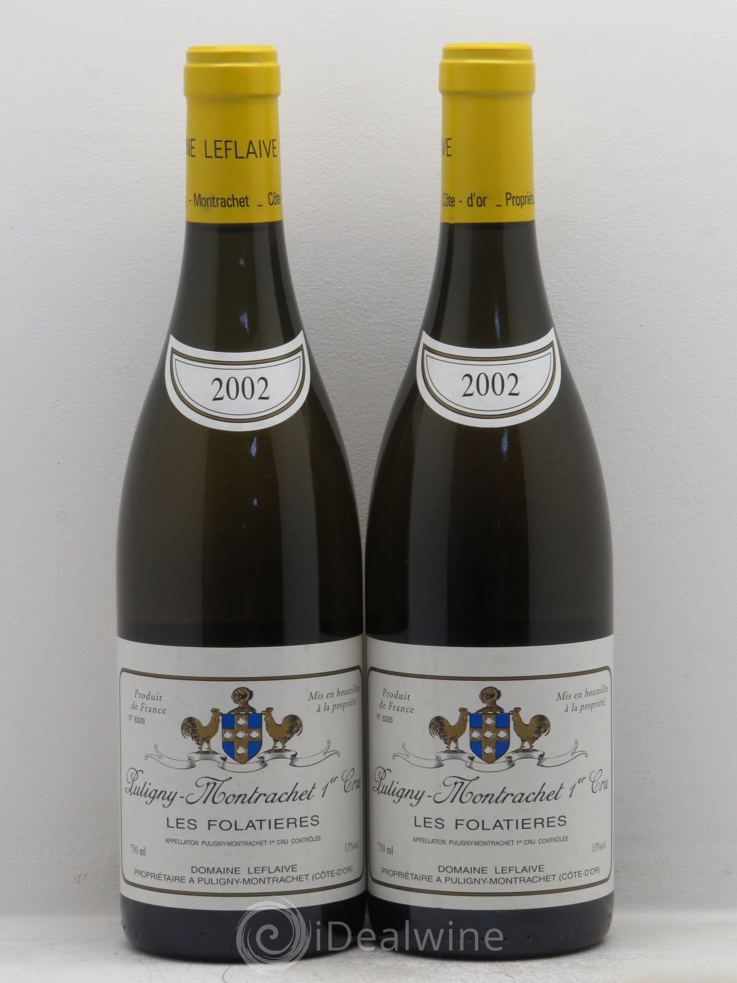 Puligny-Montrachet 1er Cru Les Folatières Leflaive (Domaine) 2002 - Lot de 2 bouteilles - 0