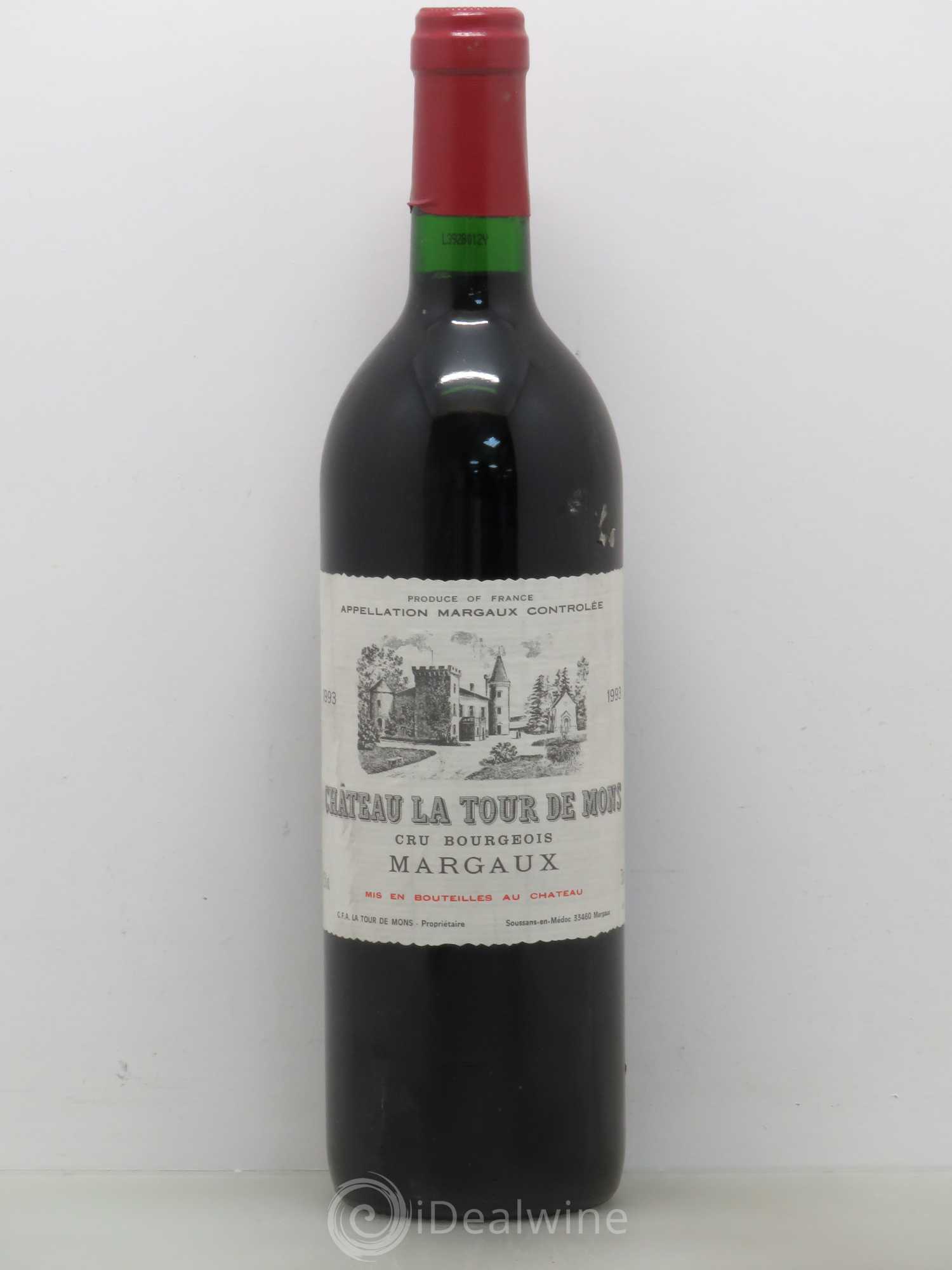 Château la Tour de Mons Cru Bourgeois 1993 - Lot de 1 bouteille - 0