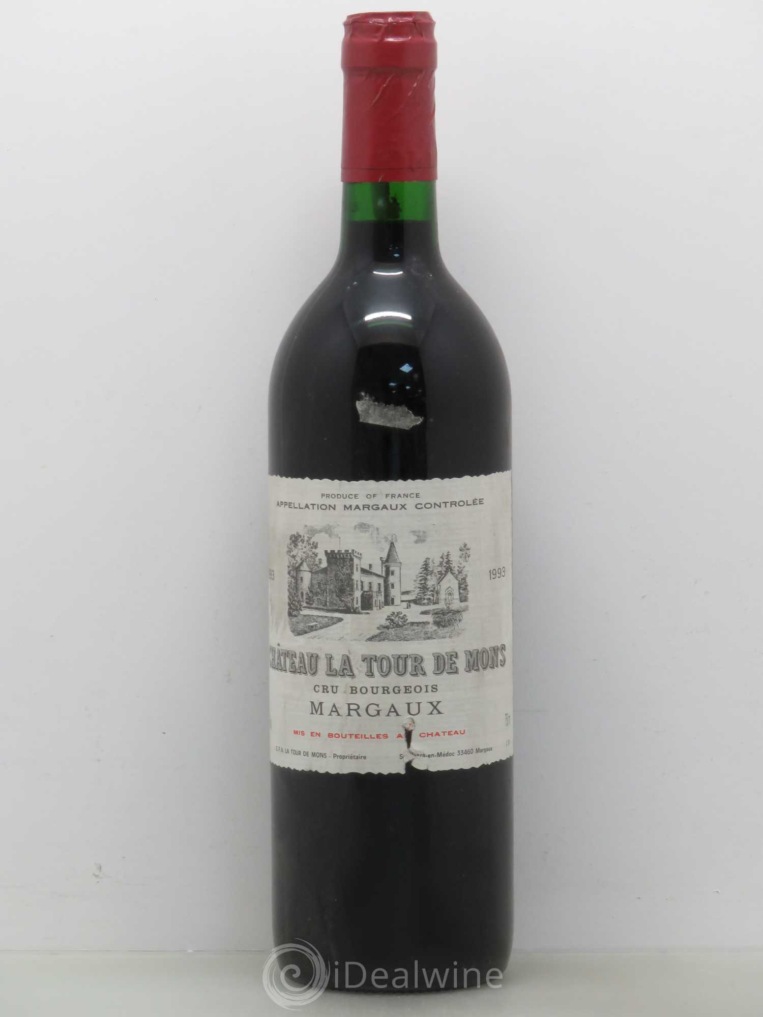 Château la Tour de Mons Cru Bourgeois 1993 - Lot de 1 bouteille - 0