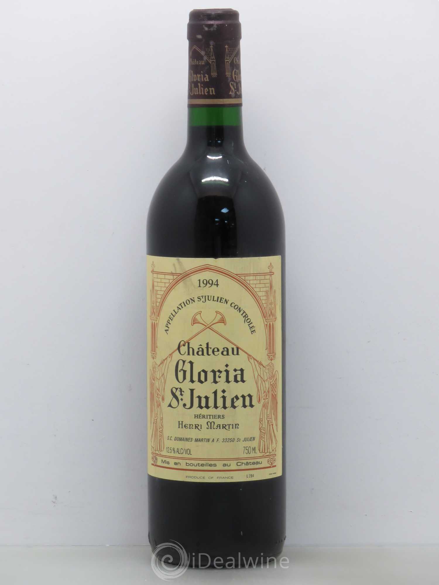 Château Gloria 1994 - Lot de 1 bouteille - 0