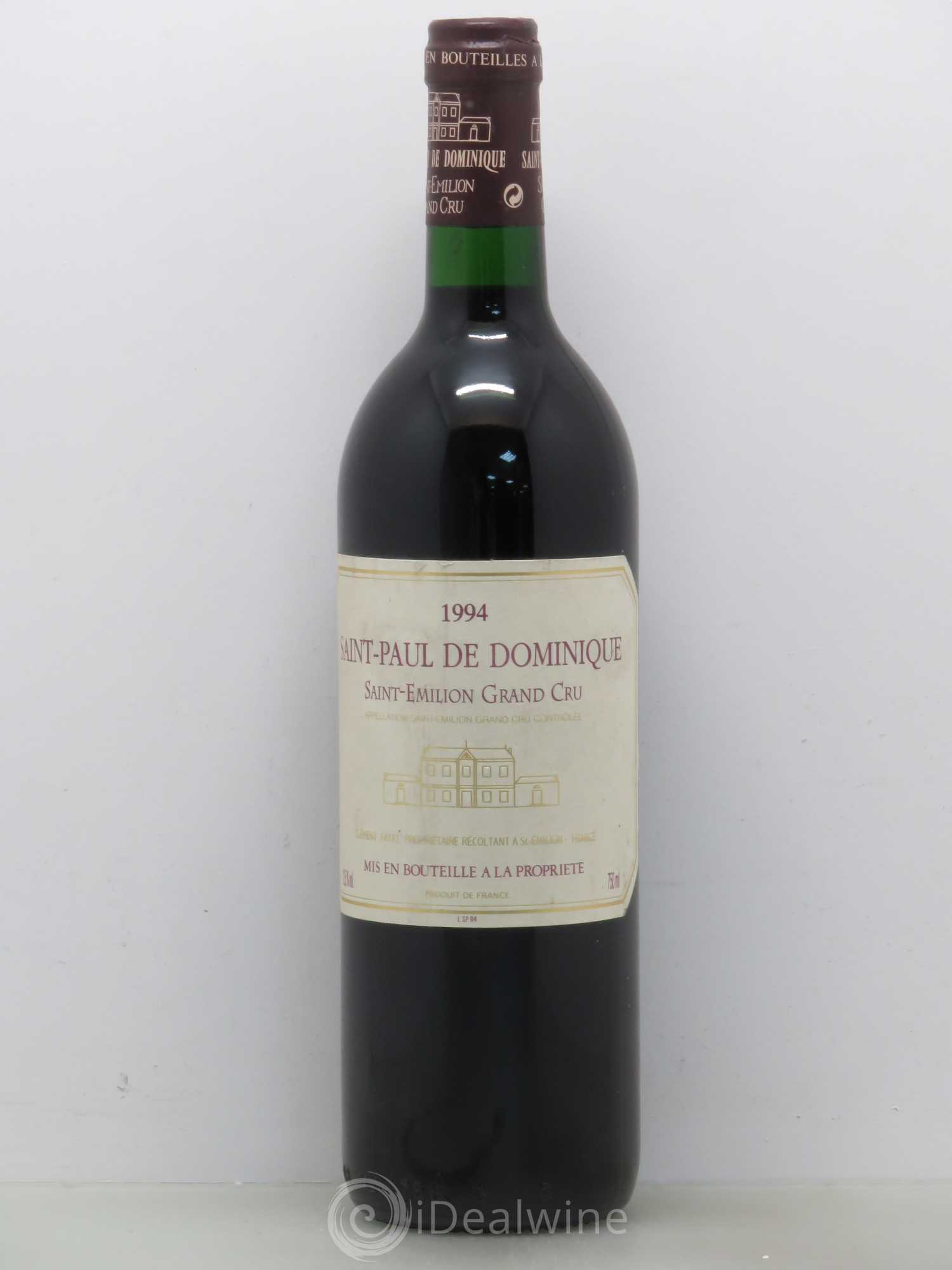 Saint-Émilion Saint-Paul de Dominique (sans prix de réserve) 1994 - Posten von 1 Flasche - 0