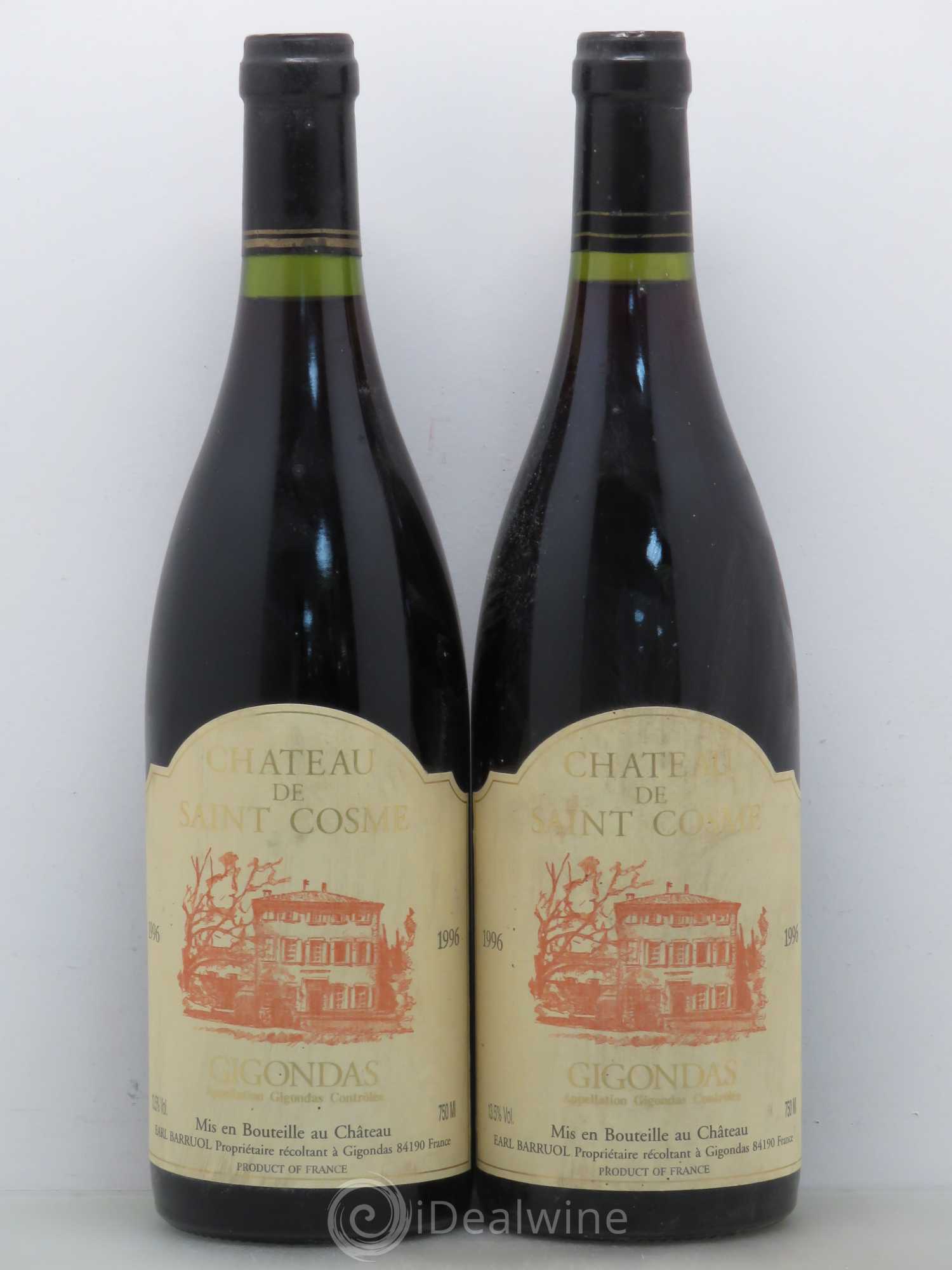 Gigondas Château De Saint Cosme (sans prix de réserve) 1996 - Posten von 2 Flaschen - 0
