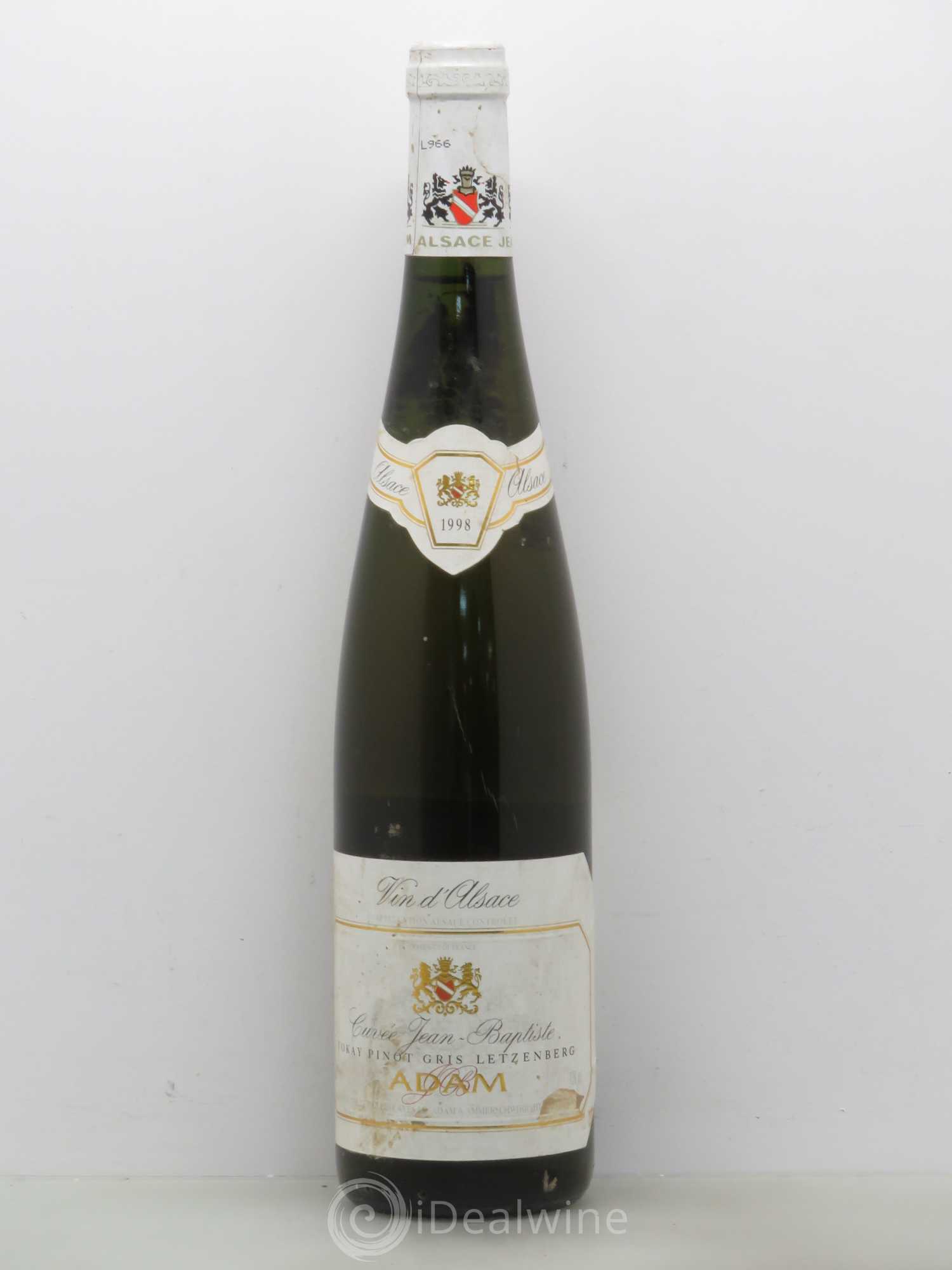 Pinot Gris Letzenberg Cuvee Jean Baptiste Adam 1998 - Posten von 1 Flasche - 0