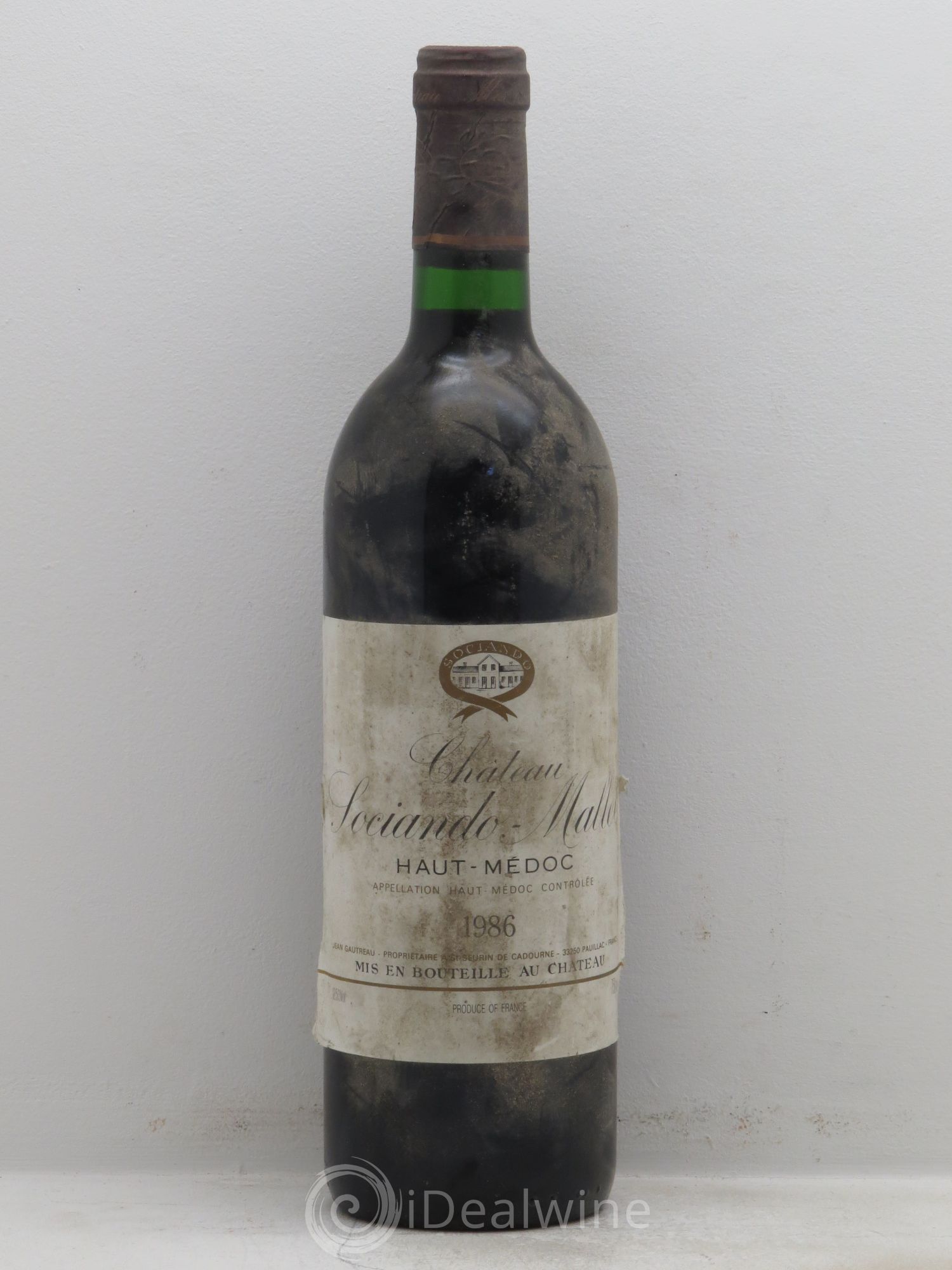 Château Sociando Mallet 1986 - Lot de 1 bouteille - 0