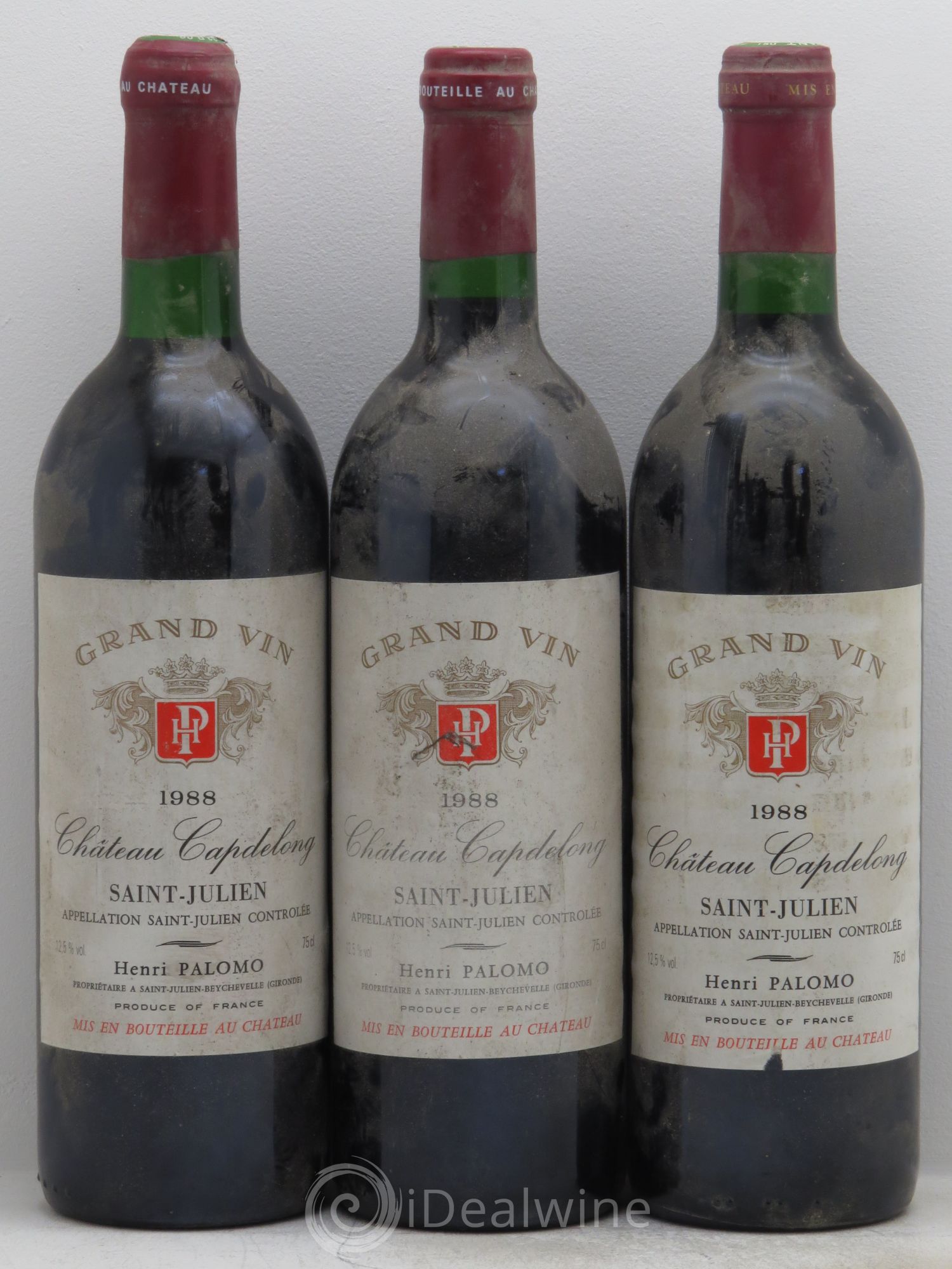 Saint-Julien Château Capdelong 1988 - Posten von 3 Flaschen - 0