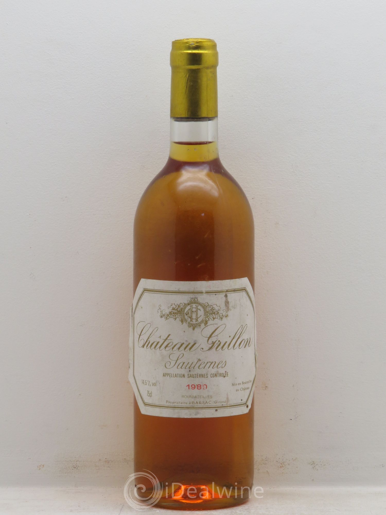 Sauternes Château Grillon 1989 - Posten von 1 Flasche - 0