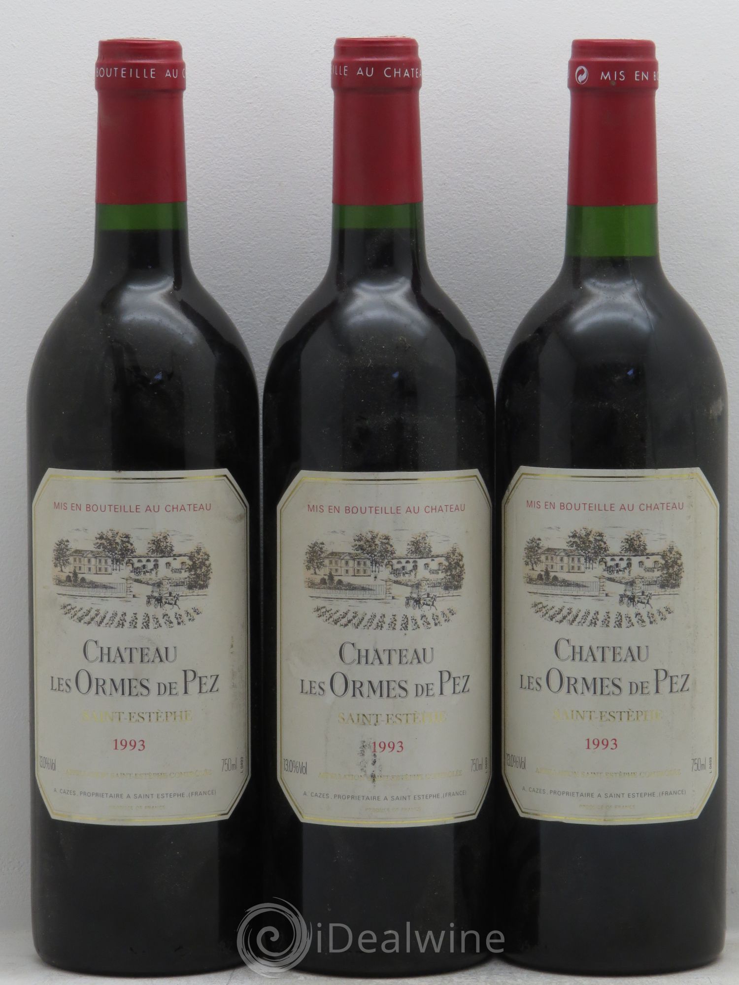 Château les Ormes de Pez 1993 - Lot de 3 bouteilles - 0