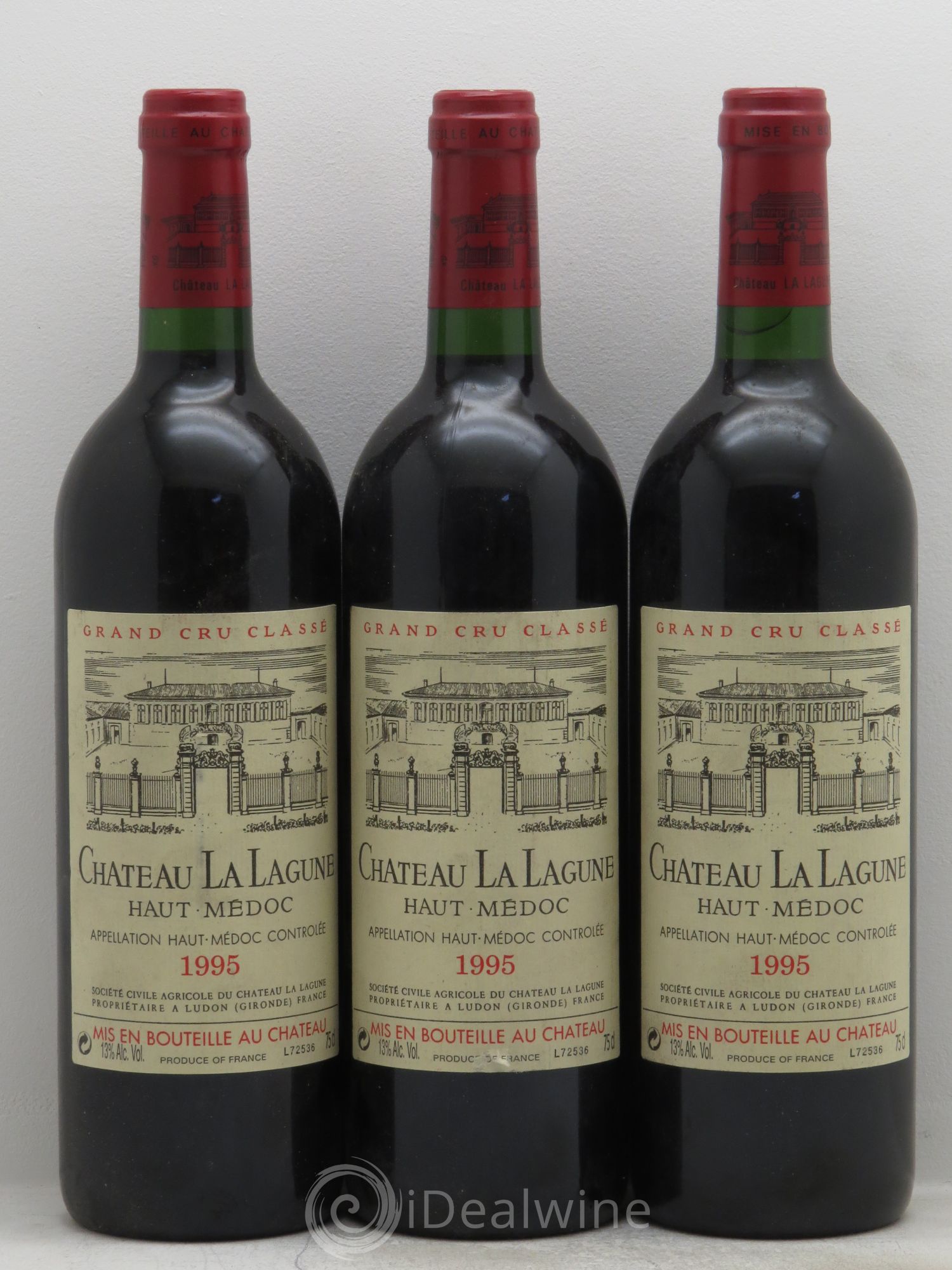 Château la Lagune 3ème Grand Cru Classé 1995 - Lot de 3 bouteilles - 0