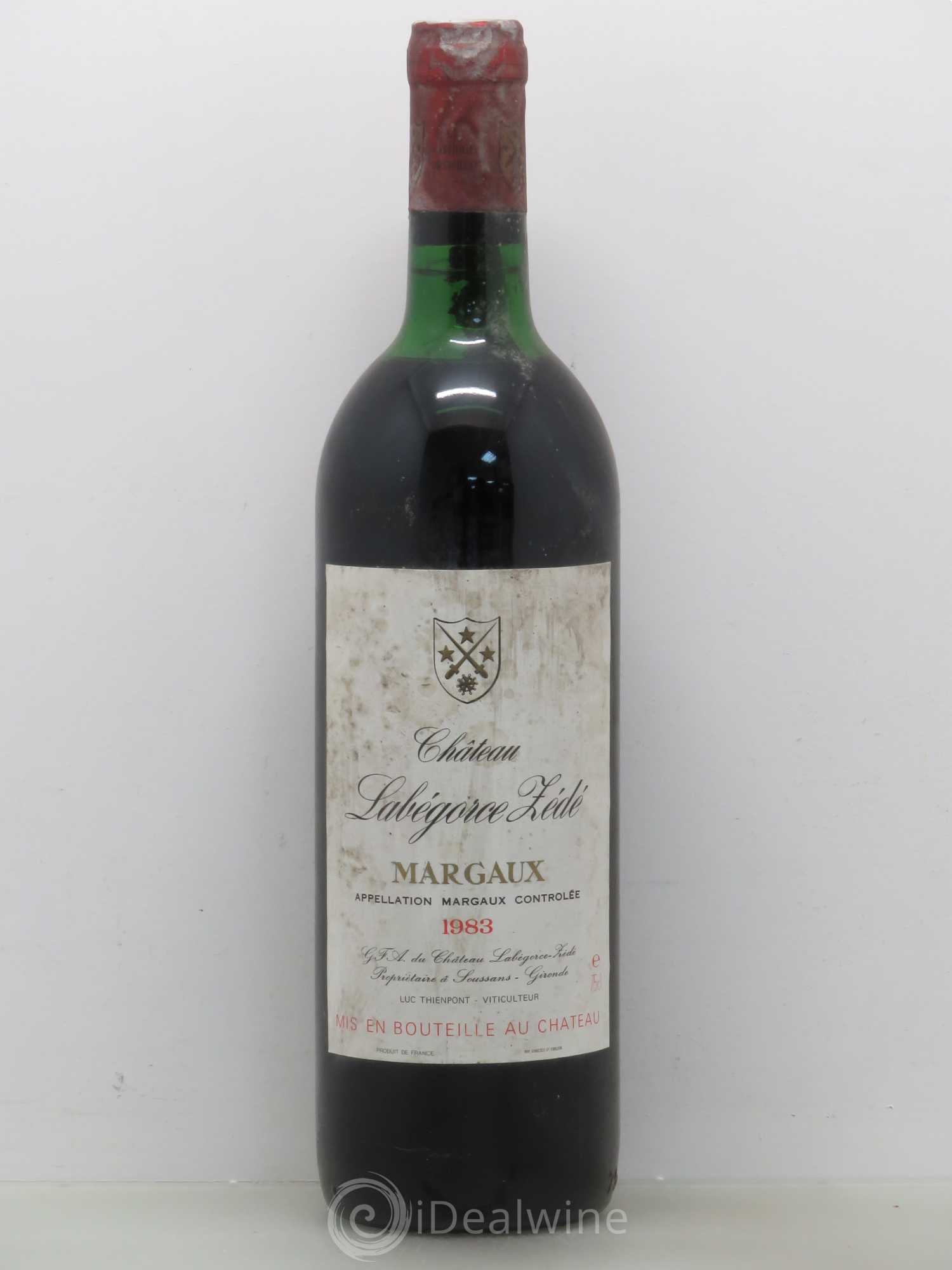 Château Labegorce Zédé Cru Bourgeois 1983 - Lot de 1 bouteille - 0