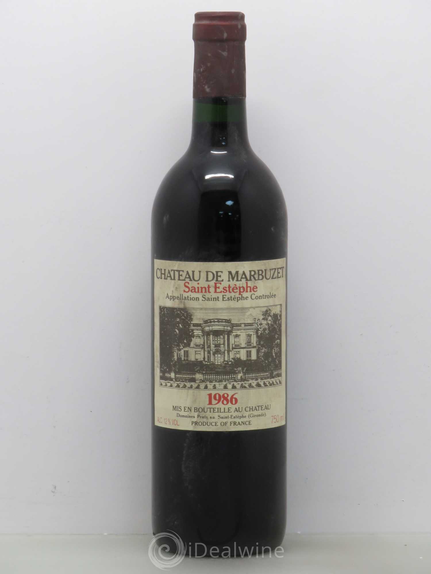 Château de Marbuzet Cru Bourgeois 1986 - Lot de 1 bouteille - 0