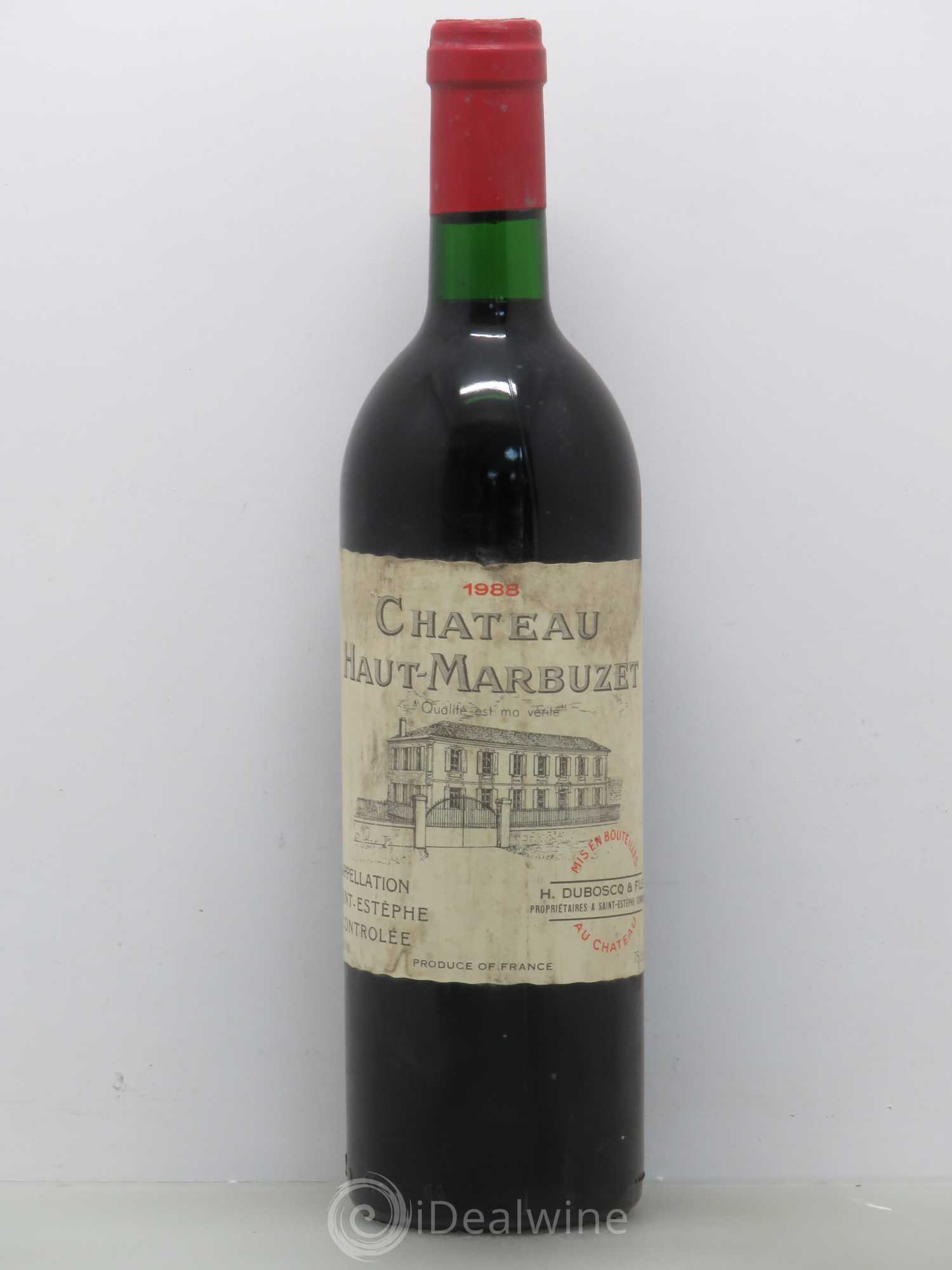 Château Haut Marbuzet 1988 - Lot de 1 bouteille - 0
