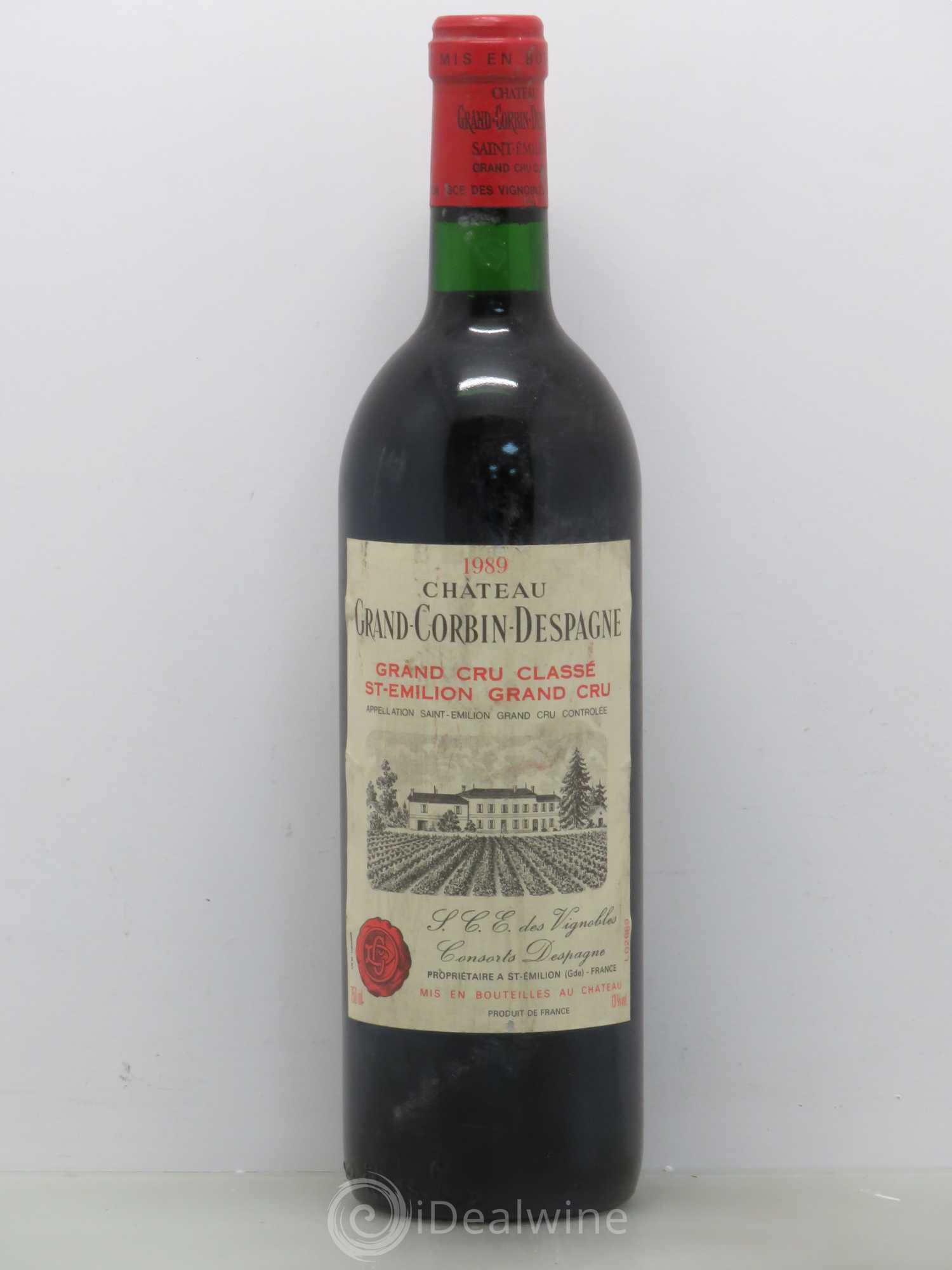 Château Grand Corbin Despagne Grand Cru Classé 1989 - Lot de 1 bouteille - 0