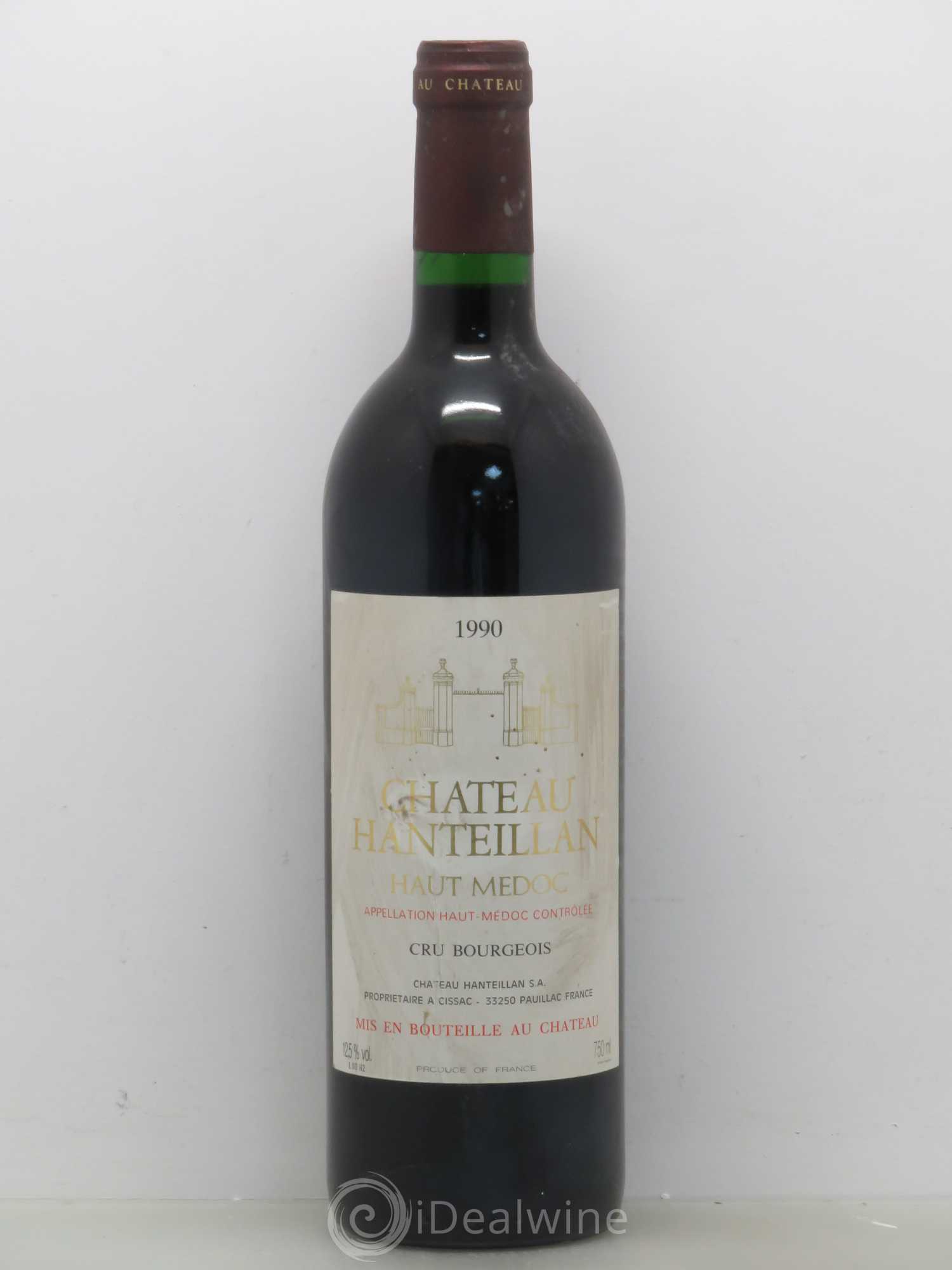 Château Hanteillan Cru Bourgeois 1990 - Lot de 1 bouteille - 0