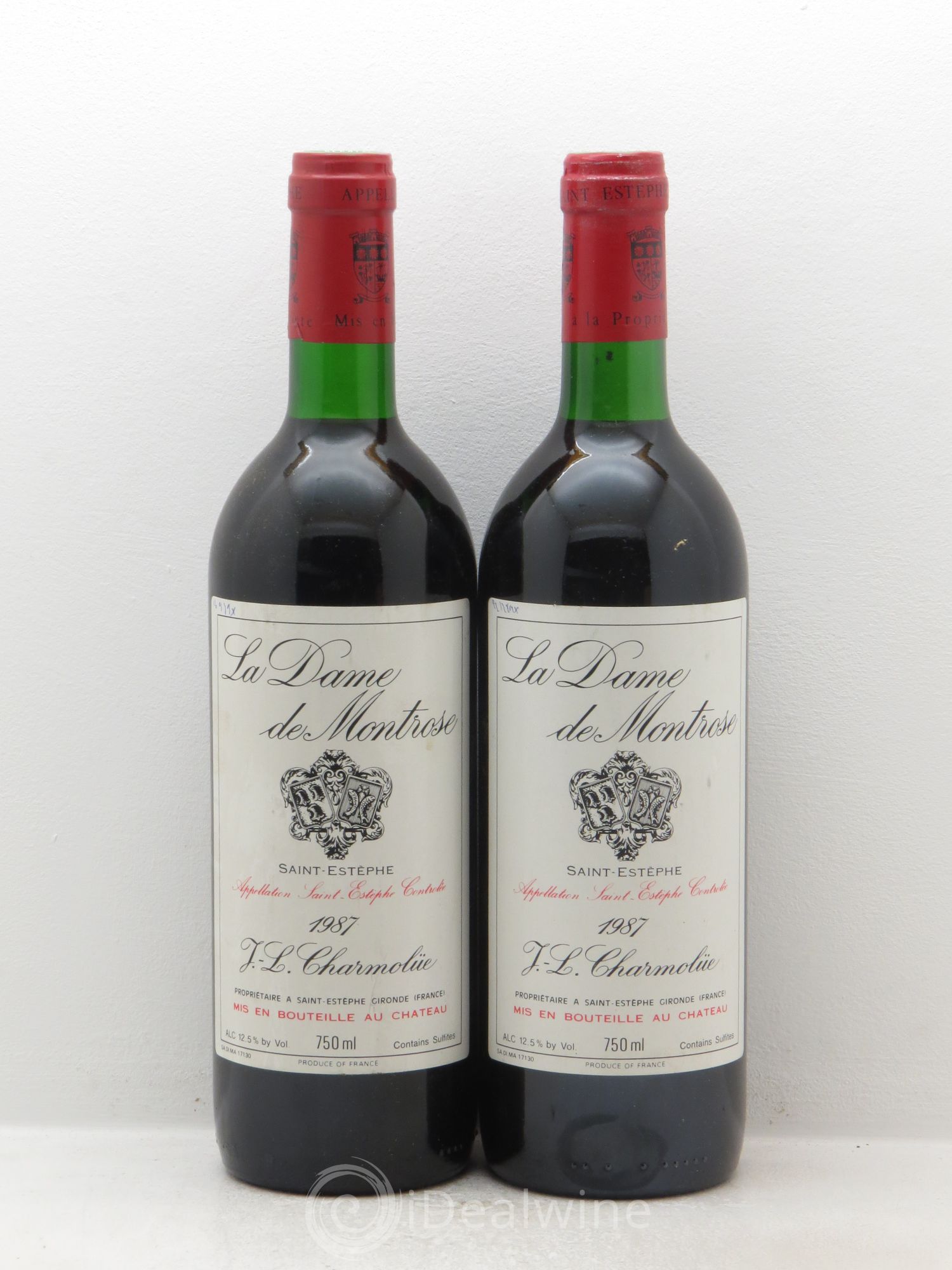 La Dame de Montrose Second Vin 1987 - Lot de 2 bouteilles - 0
