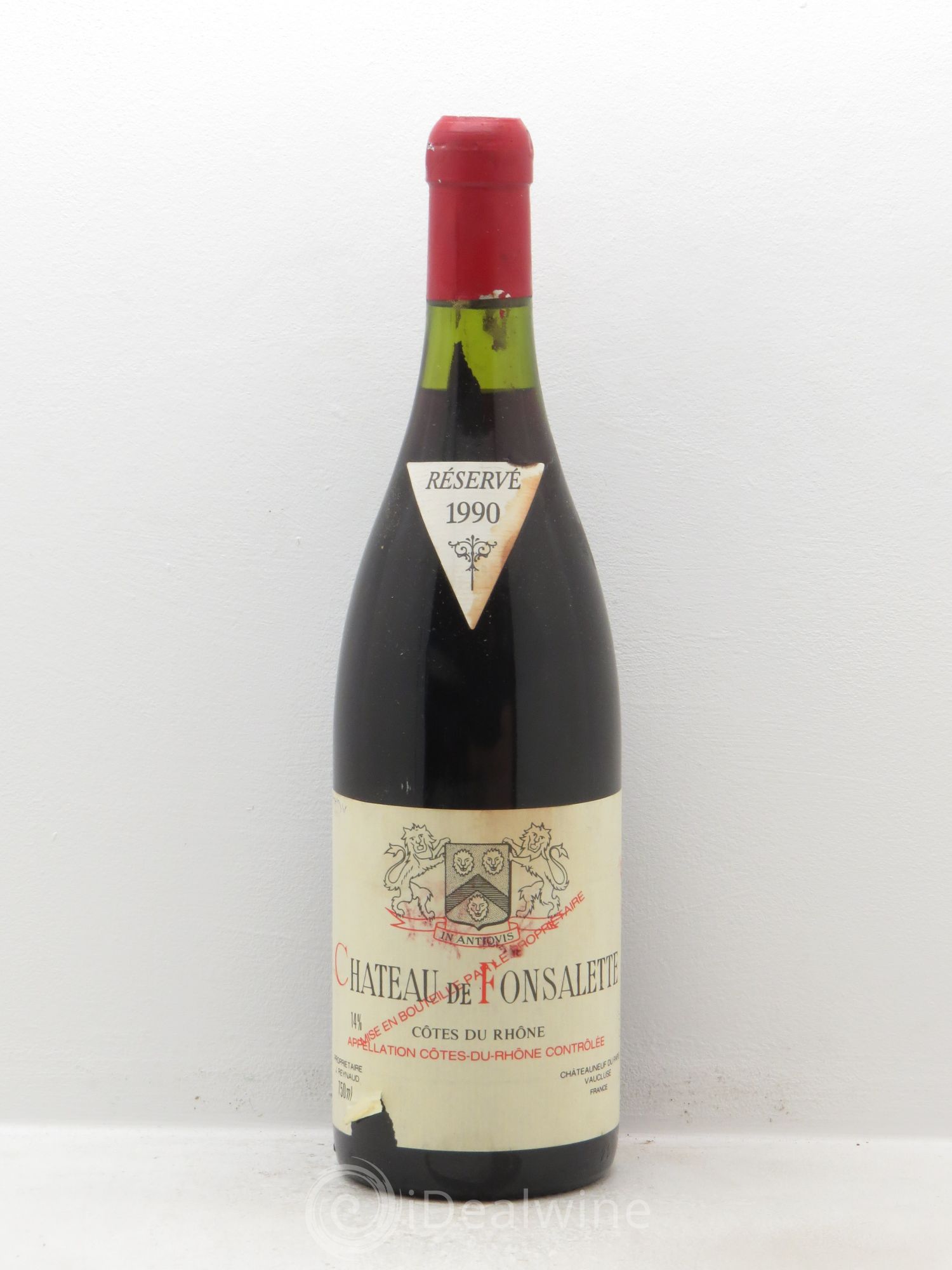 Côtes-du-Rhône Château de Fonsalette Emmanuel Reynaud 1990 - Lot de 1 bouteille - 0