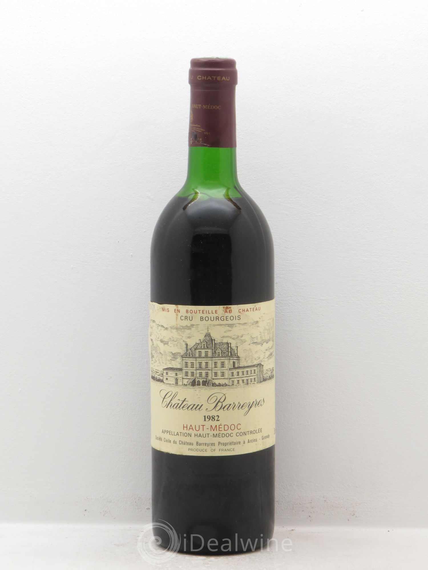 Château Barreyres Cru Bourgeois (sans prix de réserve) 1982 - Lot de 1 bouteille - 0