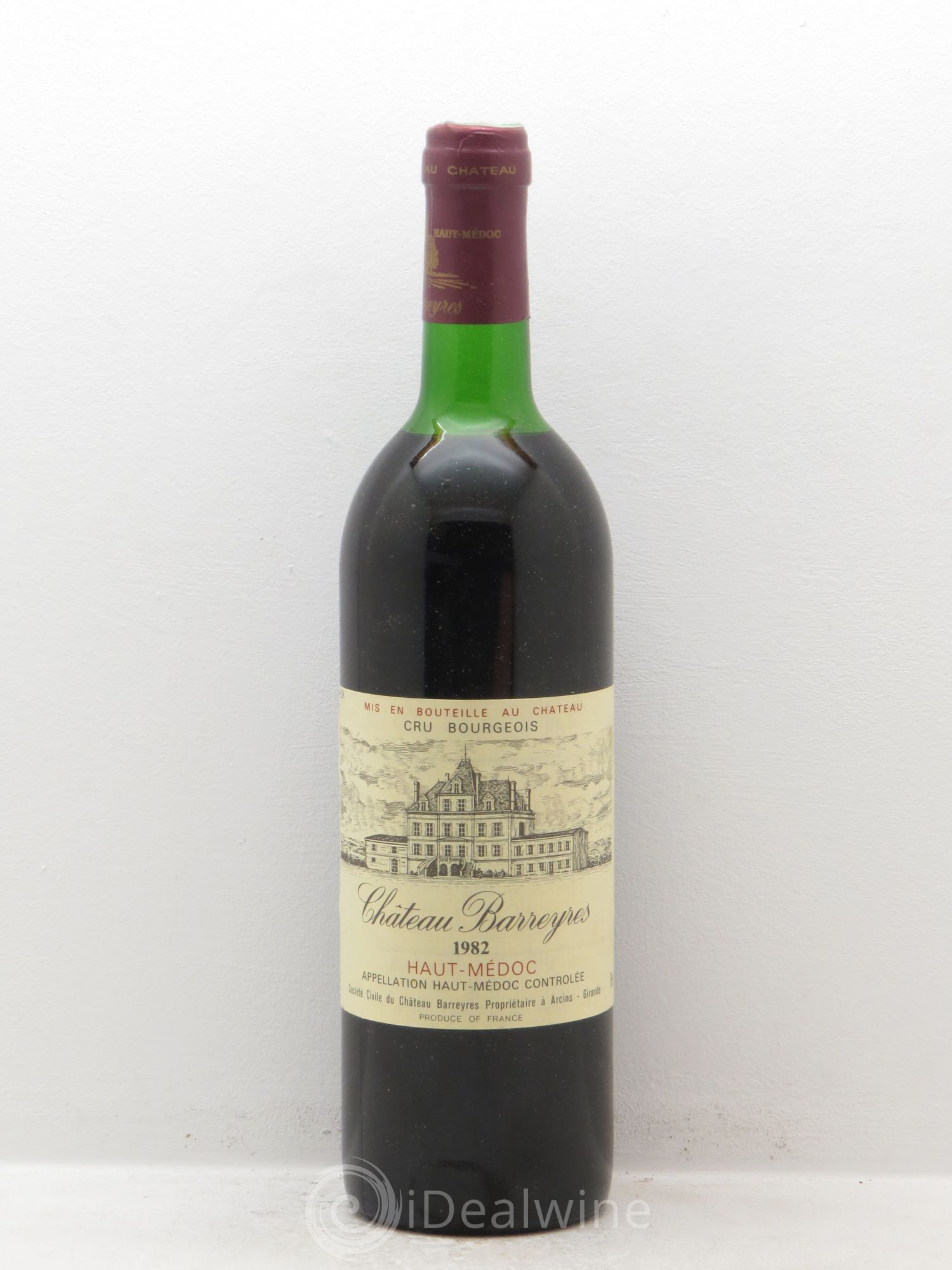 Château Barreyres Cru Bourgeois (sans prix de réserve) 1982 - Lot de 1 bouteille - 0