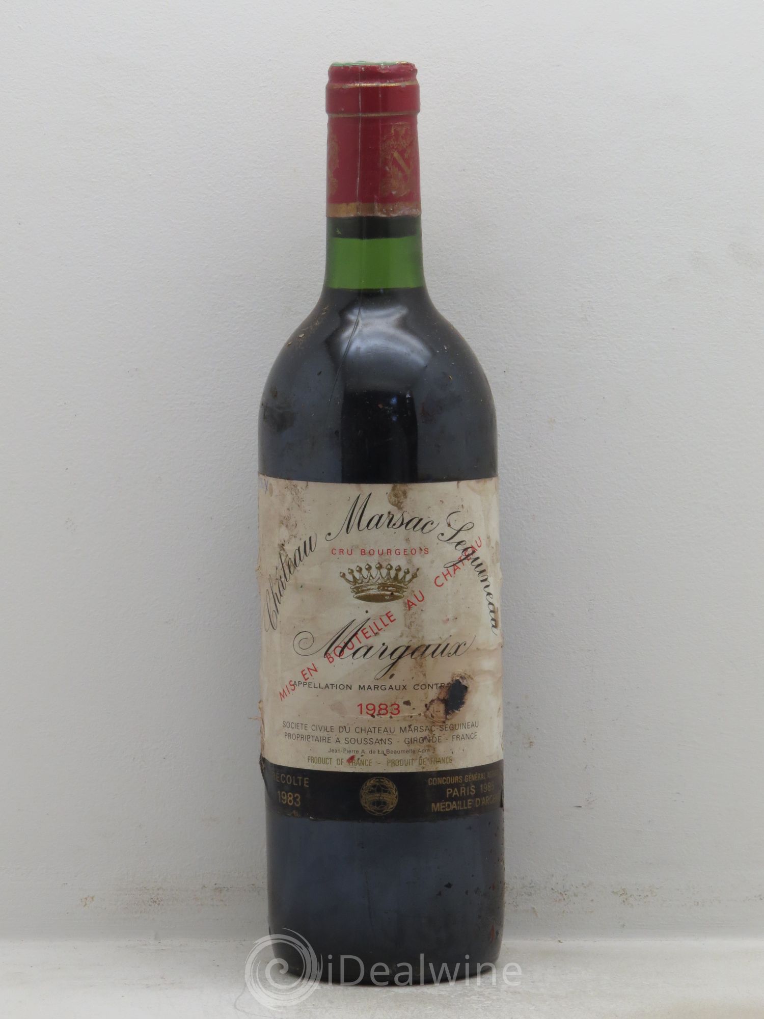 Château Marsac Séguineau Cru Bourgeois 1983 - Lot de 1 bouteille - 0